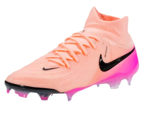 Nike Phantom Luna II Elite FG Soccer Cleats (Crimson Tint/Black-Pink Blast) Responsive cushioning Youth-size shoes