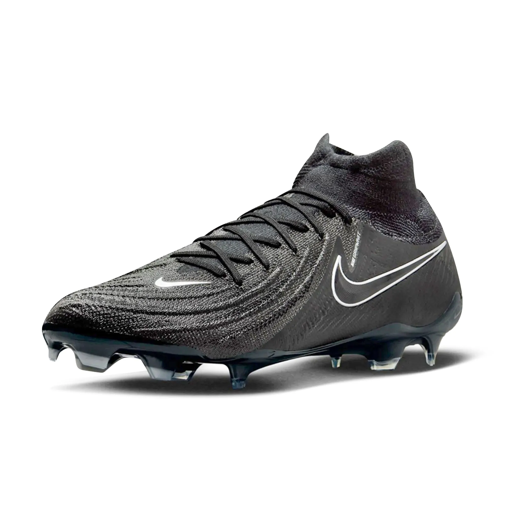 gym workout shoes Nike Phantom Luna II Elite Firm Ground Soccer Cleats (Black/Black)