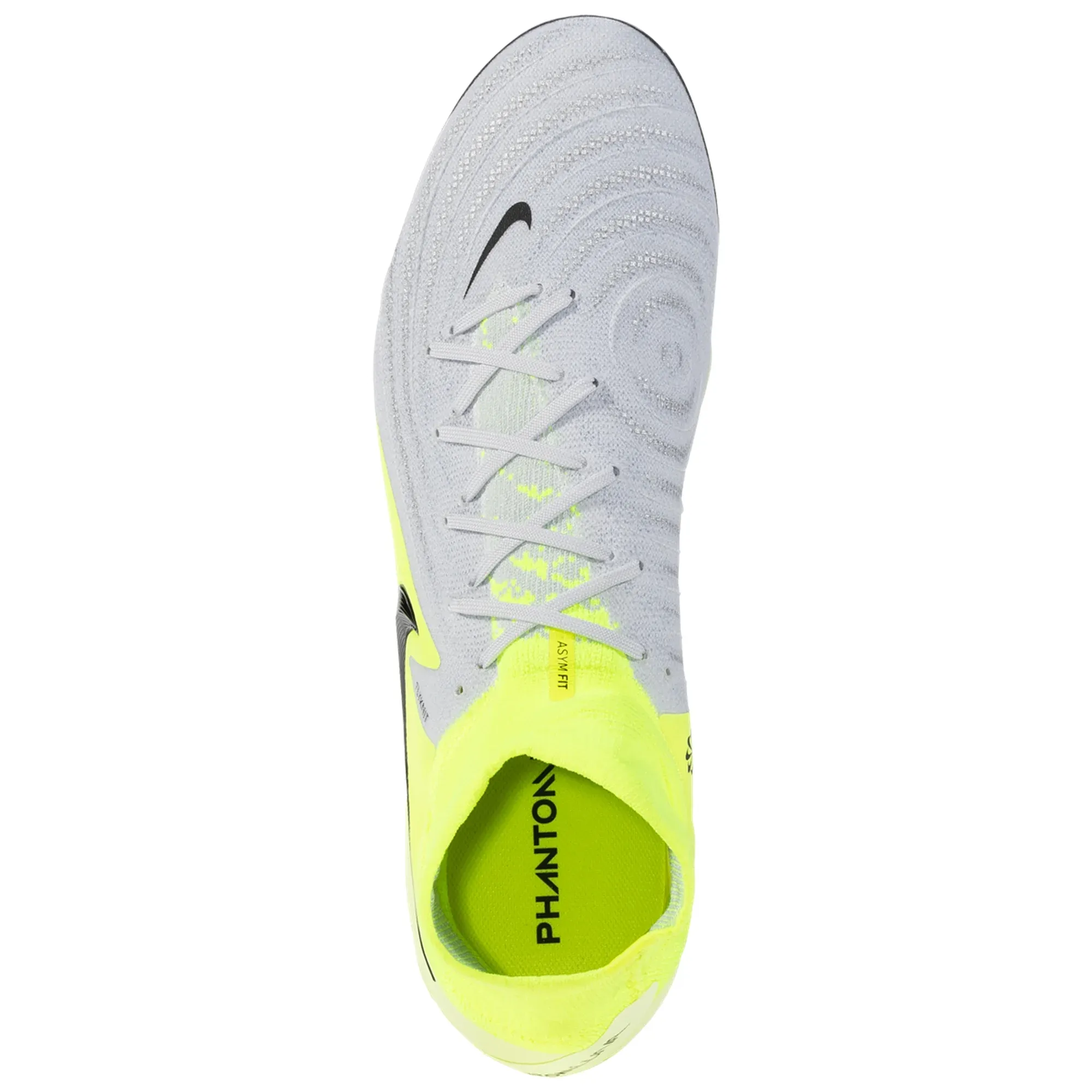 practice session high - altitude shoes Nike Phantom Luna II Pro FG Soccer Cleats (Metallic Silver/Black-Volt)