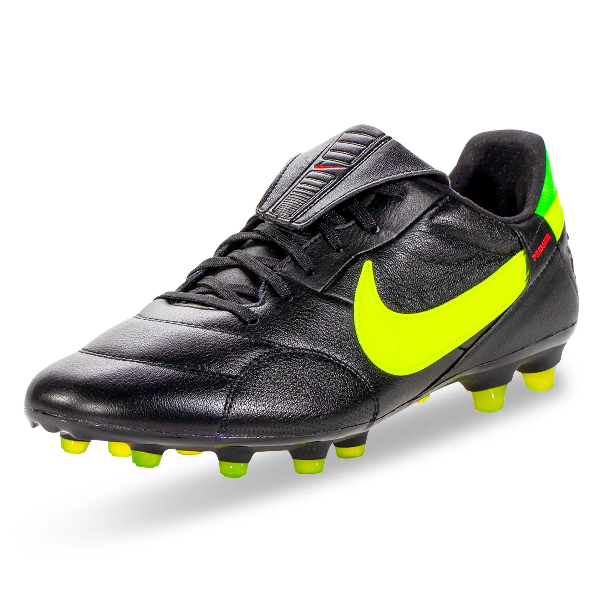 Comfort Fit System Nike Premier III FG Soccer Cleats (Black/Volt-Green Strike)