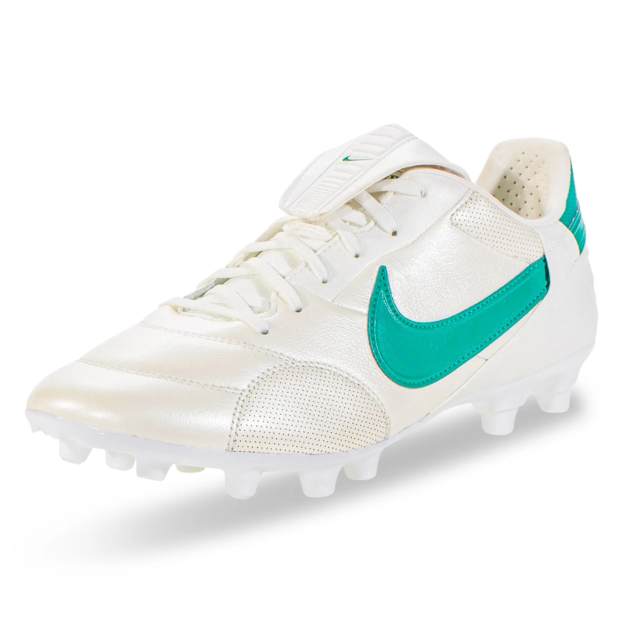 Nike Premier III FG Soccer Cleats (Metallic Summit White/Mystic Green) ice hockey boots