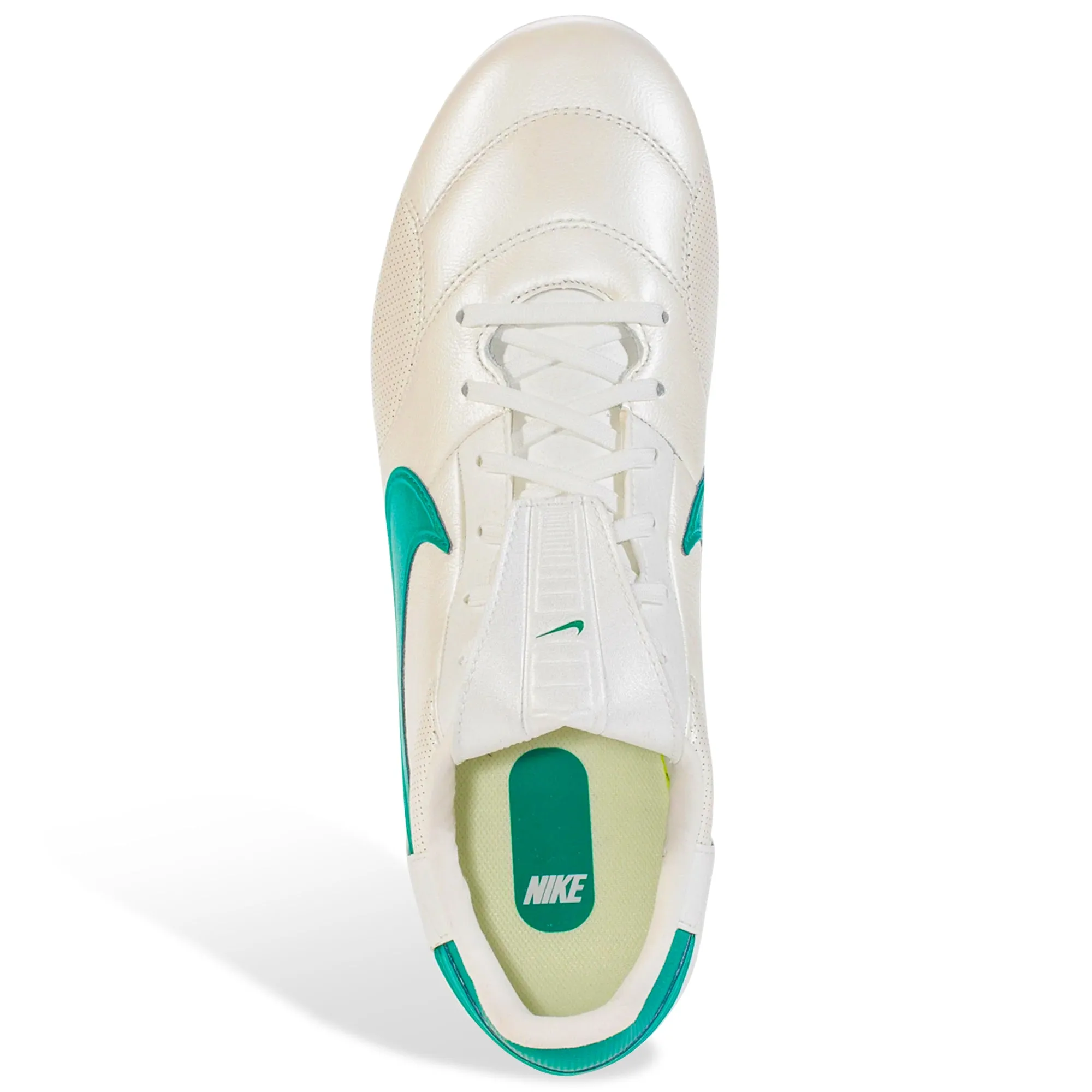 Night - visible shoes ankle - support shoes Nike Premier III FG Soccer Cleats (Metallic Summit White/Mystic Green)
