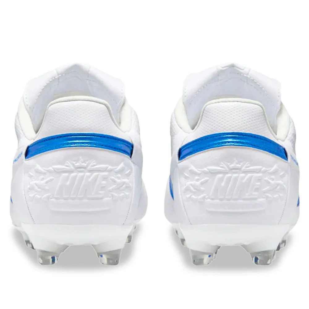 Nike Premier III FG Soccer Cleats (White/Signal Blue) non - removable insole shoes