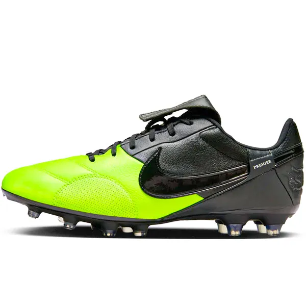 durability - emphasized shoes Lightweight Nike Premier III Firm Ground Soccer Cleats (Black/Black-Volt)