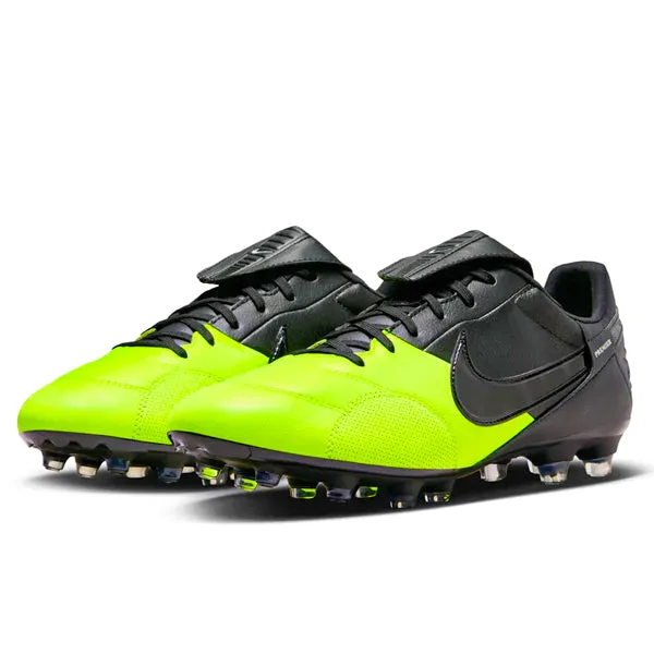 Nike Premier III Firm Ground Soccer Cleats (Black/Black-Volt) Spikes