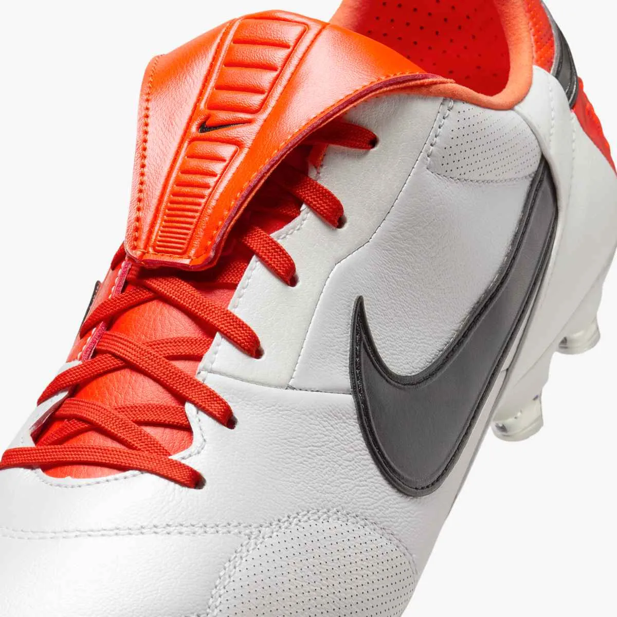 Nike Premier III Firm Ground Soccer Cleats (Team Orange/Black-White) Elastic laces Comfort Straps
