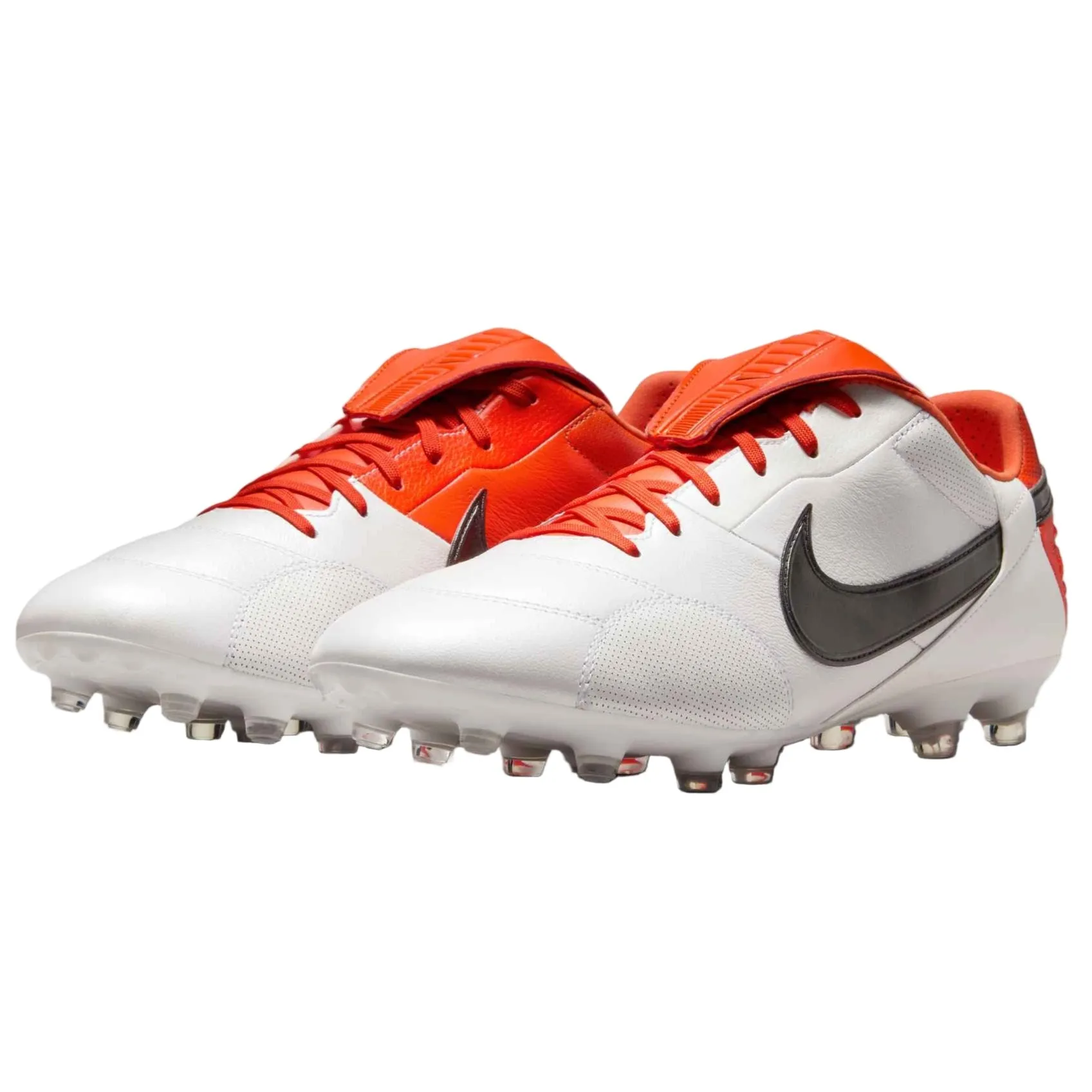 Nike Premier III Firm Ground Soccer Cleats (Team Orange/Black-White) Preschooler footwear easy - to - take off shoes