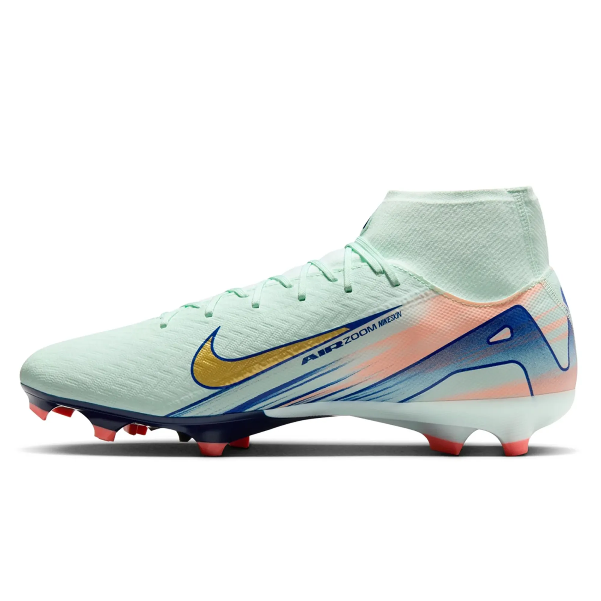 Nike Superfly 10 Academy MDS FG Soccer Cleats (Barely Green/Metallic Gold Coin) Quilted kids' shoes