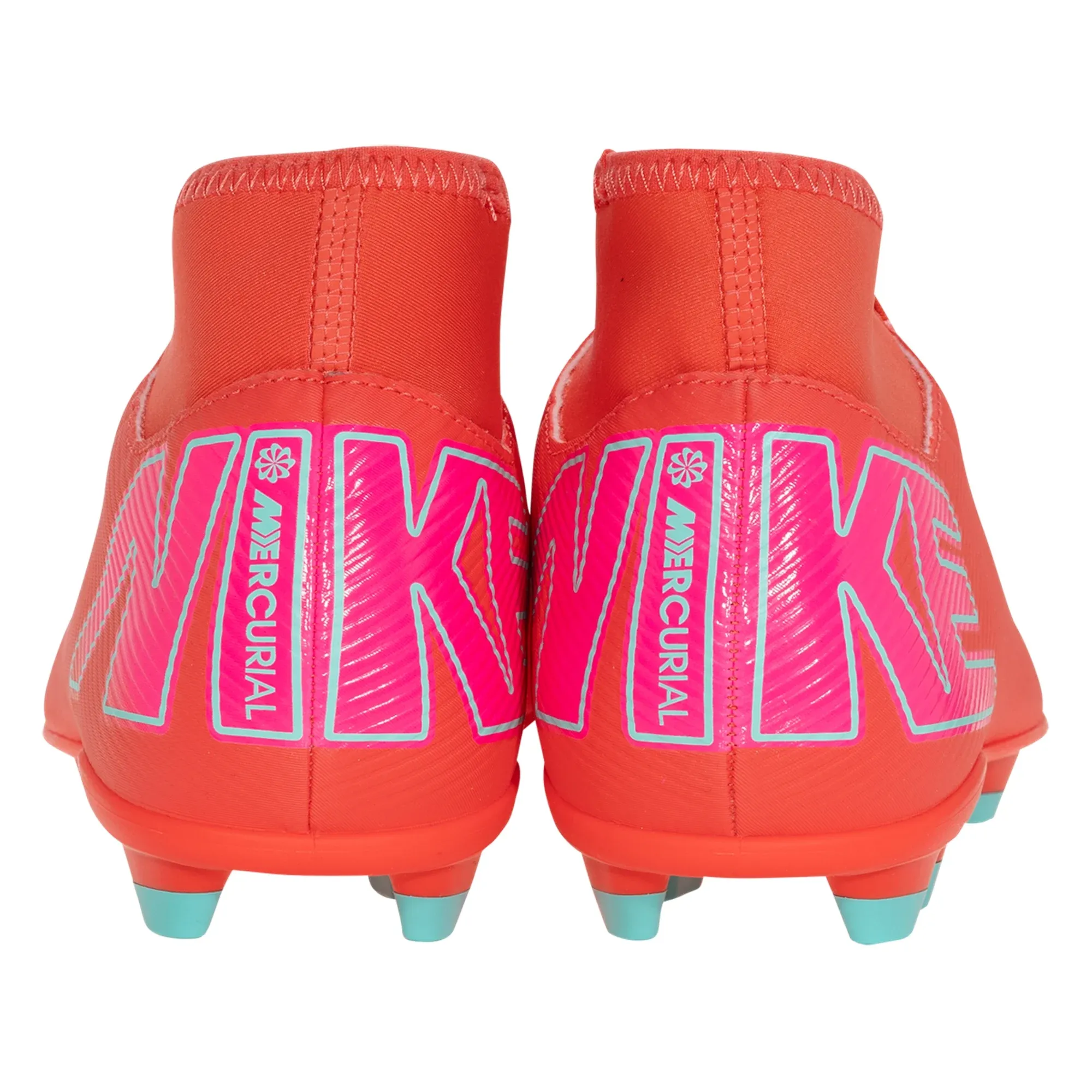 Nike Superfly 10 Club FG/MG Soccer Cleats (Ember Glow/Aurora Green) EVA - sole shoes