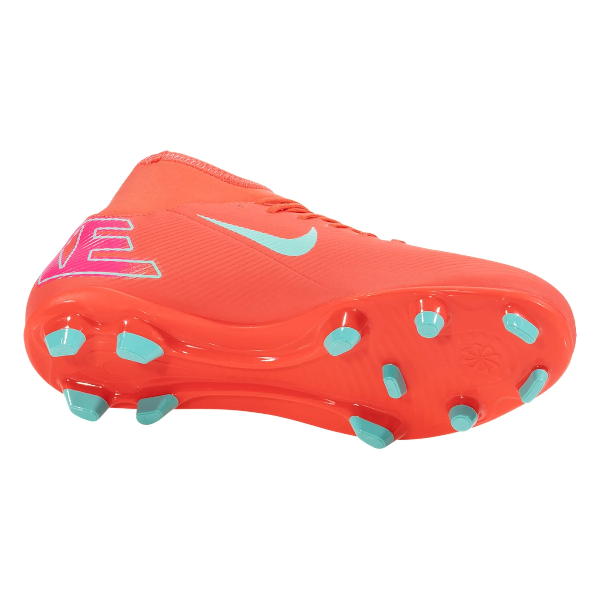 Vintage kids' shoes Nike Superfly 10 Club FG/MG Soccer Cleats (Ember Glow/Aurora Green)