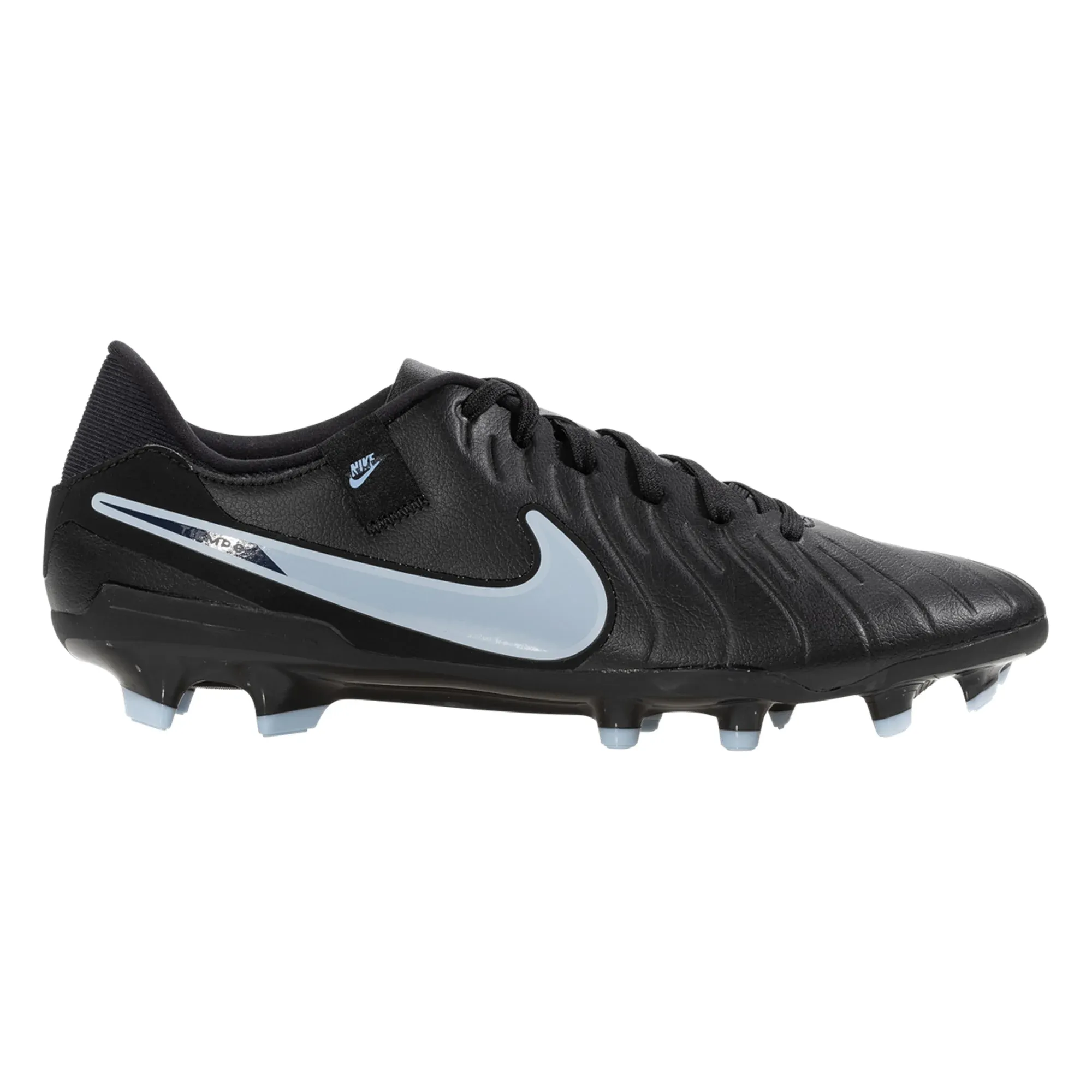 Nike Tiempo Legend 10 Academy Firm Ground/Multiground Soccer Cleats (Black/Black) Classic Shoes