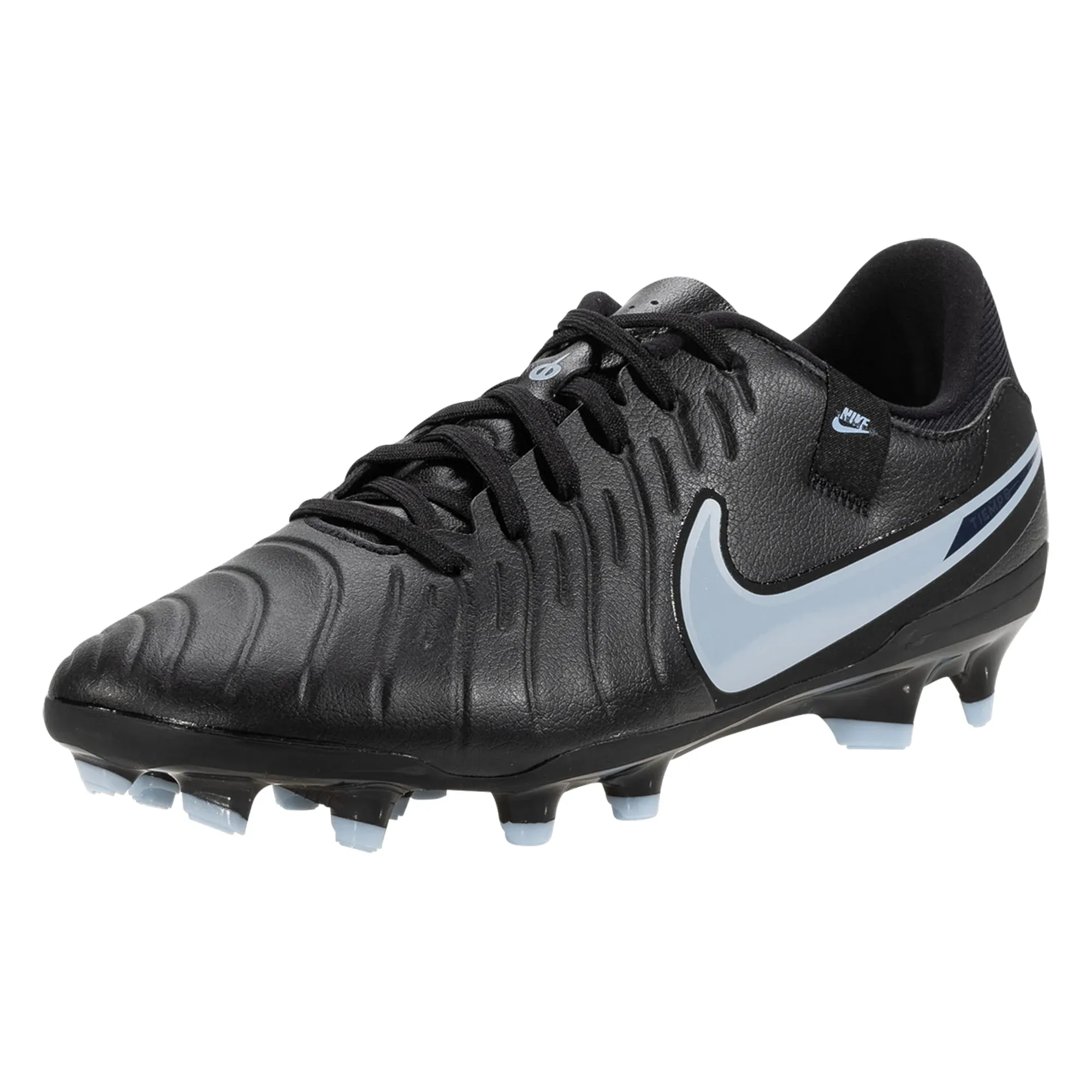 Nike Tiempo Legend 10 Academy Firm Ground/Multiground Soccer Cleats (Black/Black) School uniform kids' shoes
