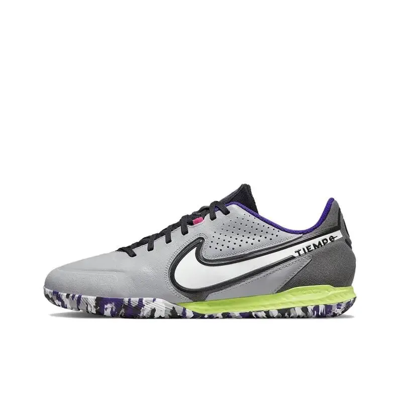 Nike Tiempo Legend 9 Pro Tf Non-slip, Non-wear, Shock-absorbing Smash Nails Hard Grass Wrapped Round Toe Football Shoes Energy Rise Wide Base