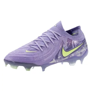 Nike United Phantom GX II Elite FG Soccer Cleats (Purple Agate/Barely Volt) non - removable lining shoes Adjustable Straps