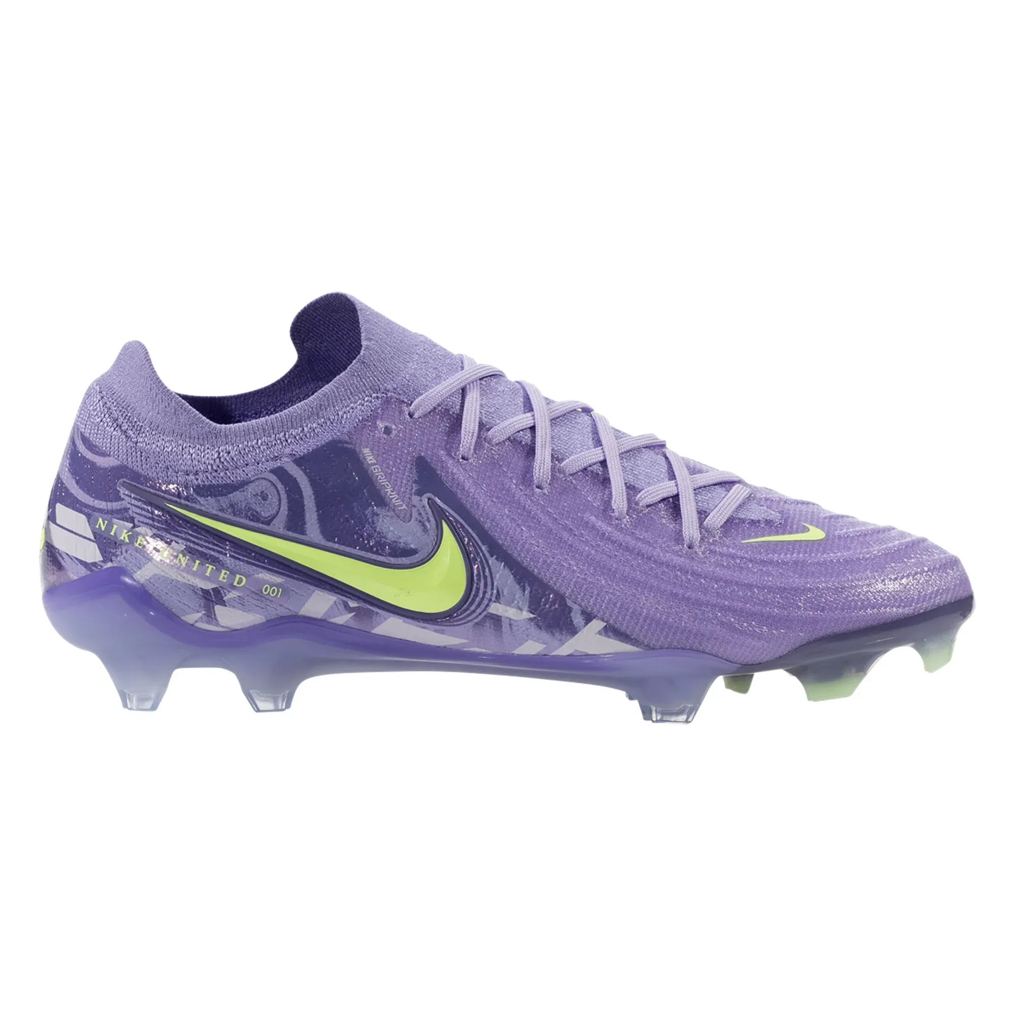mild - weather shoes high - profile shoes Nike United Phantom GX II Elite FG Soccer Cleats (Purple Agate/Barely Volt)