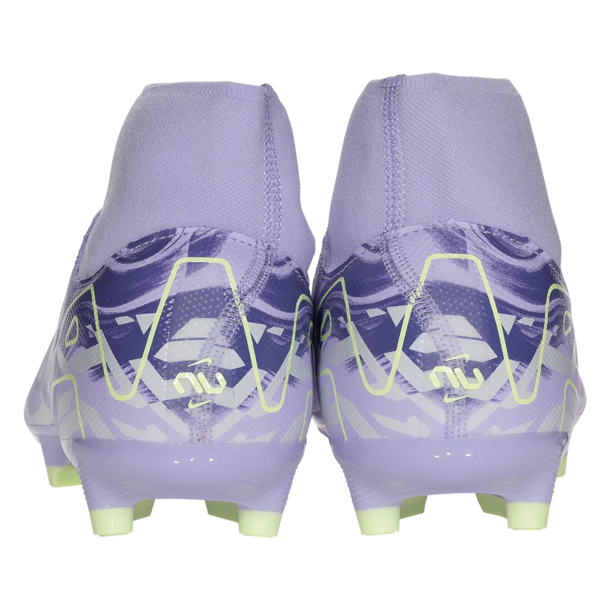 Nike United Zoom Superfly Academy FG/MG Soccer Cleats (Purple Agate/Barely Volt) Toe Caps Gray