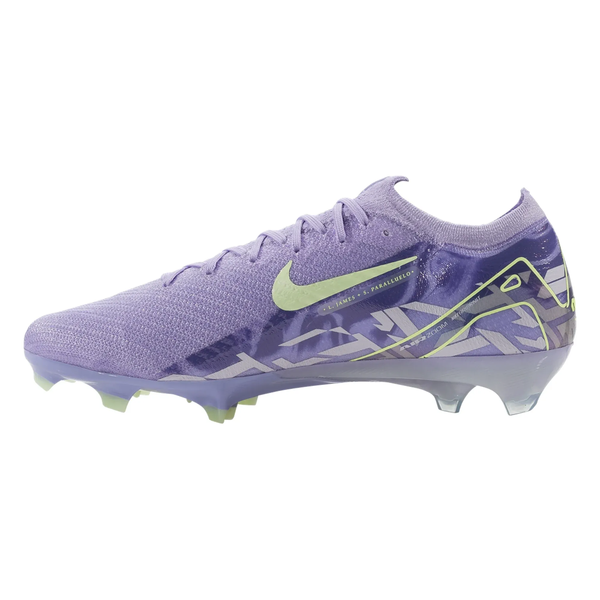 gym workout shoes Nike United Zoom Vapor 16 Elite FG Soccer Cleats (Purple Agate/Barely Volt)