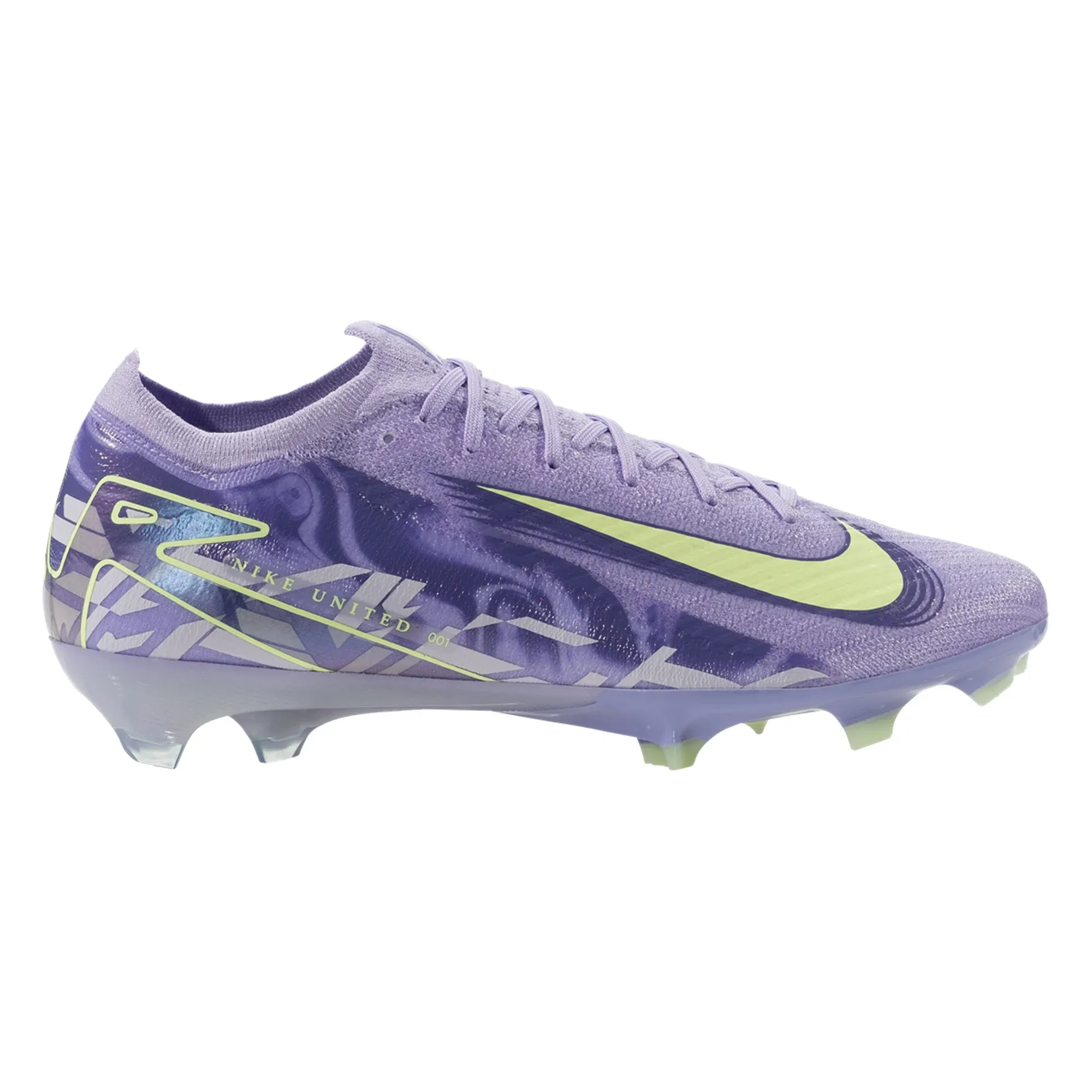 Nike United Zoom Vapor 16 Elite FG Soccer Cleats (Purple Agate/Barely Volt) Trendy Design training - specific shoes