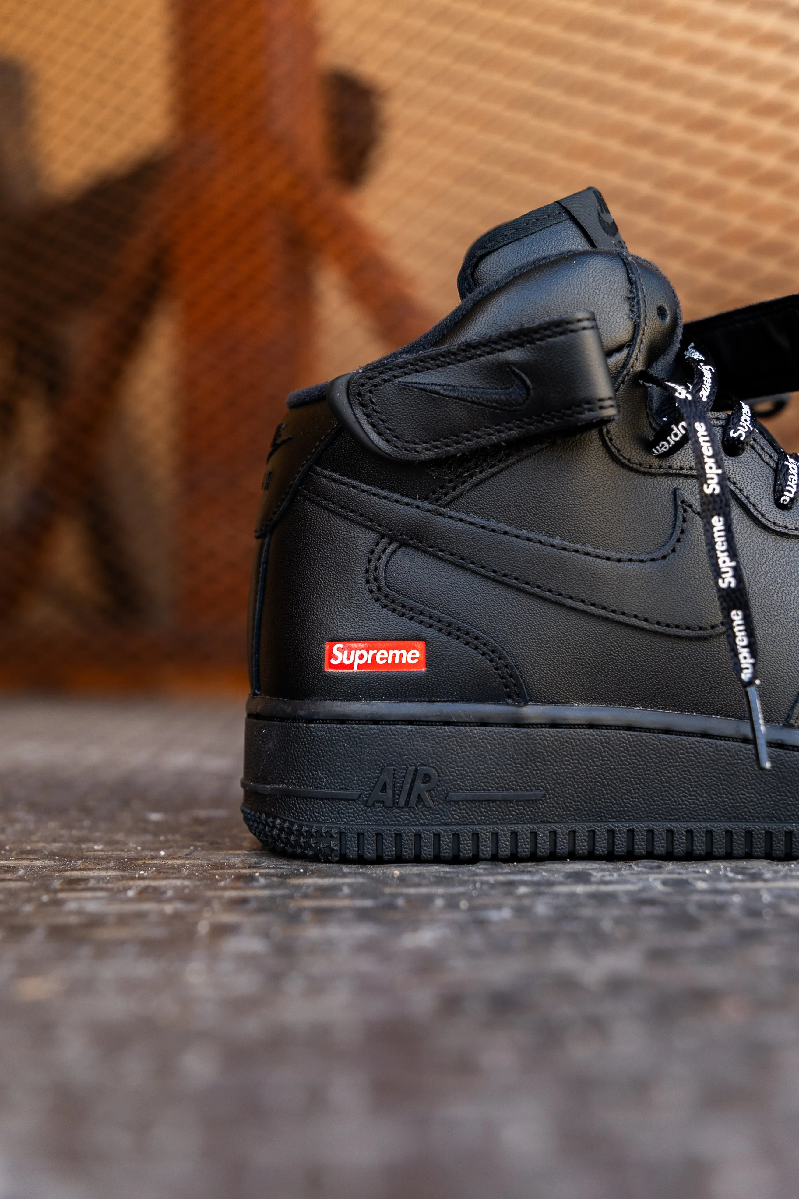 adjustable user Layered Design Nike x Supreme Air Force 1 Mid SP (Black)