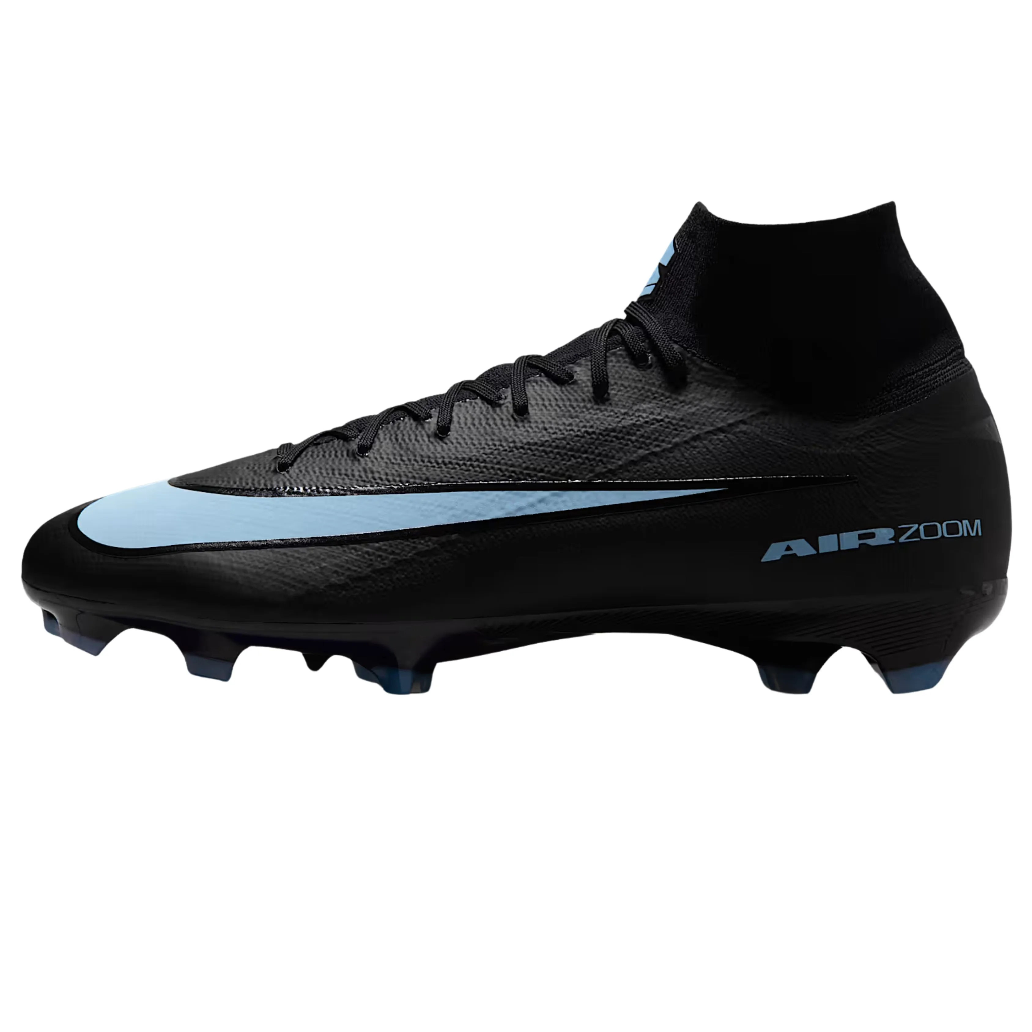deck - use shoes Nike Zoom Mercurial Superfly 10 Pro Firm Ground Soccer Cleats (Black/Ice Blue)