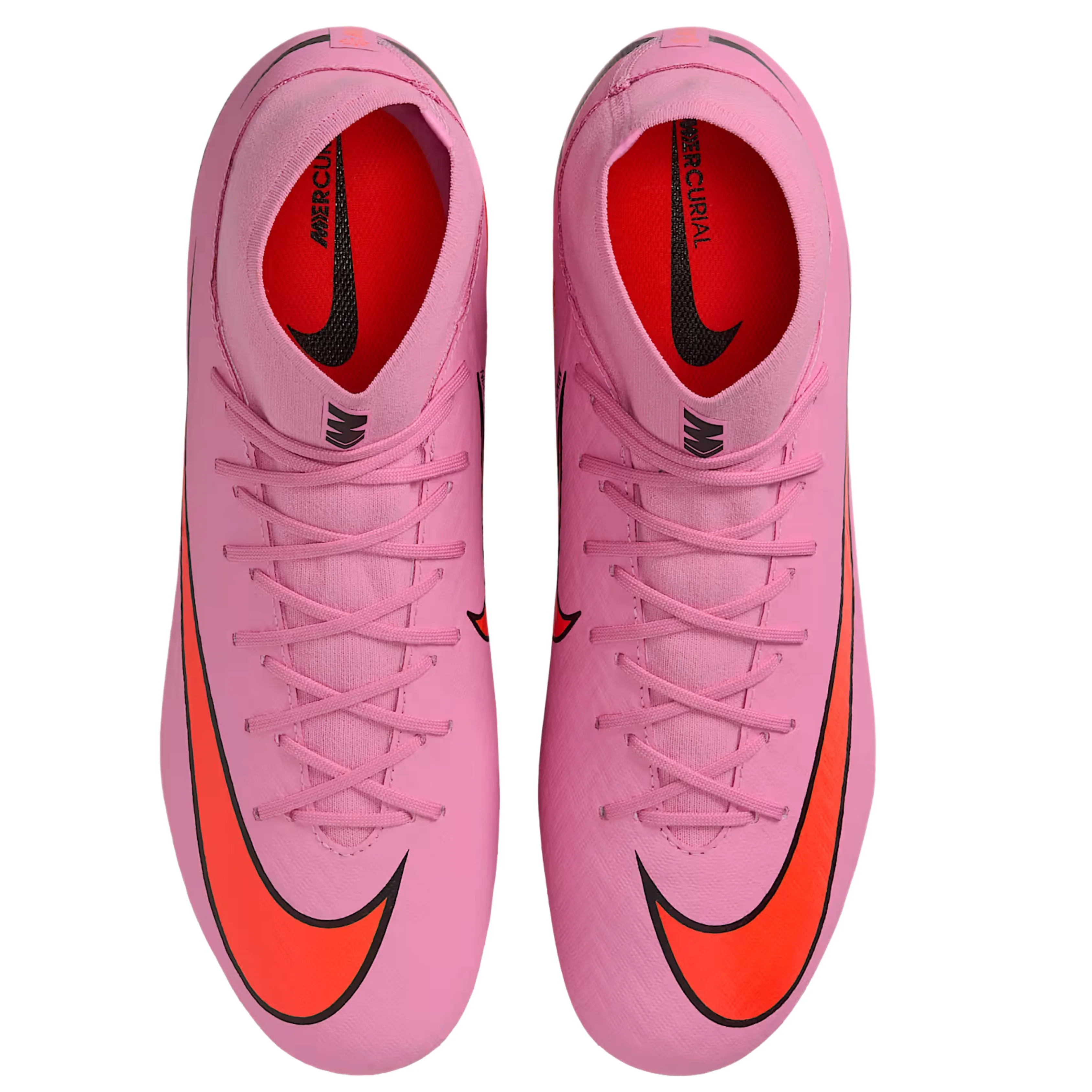 Nike Zoom Superfly 10 Academy FG/MG Soccer Cleats (Magic Flamingo/Black-Total Crimson) warm - up routines grass fields