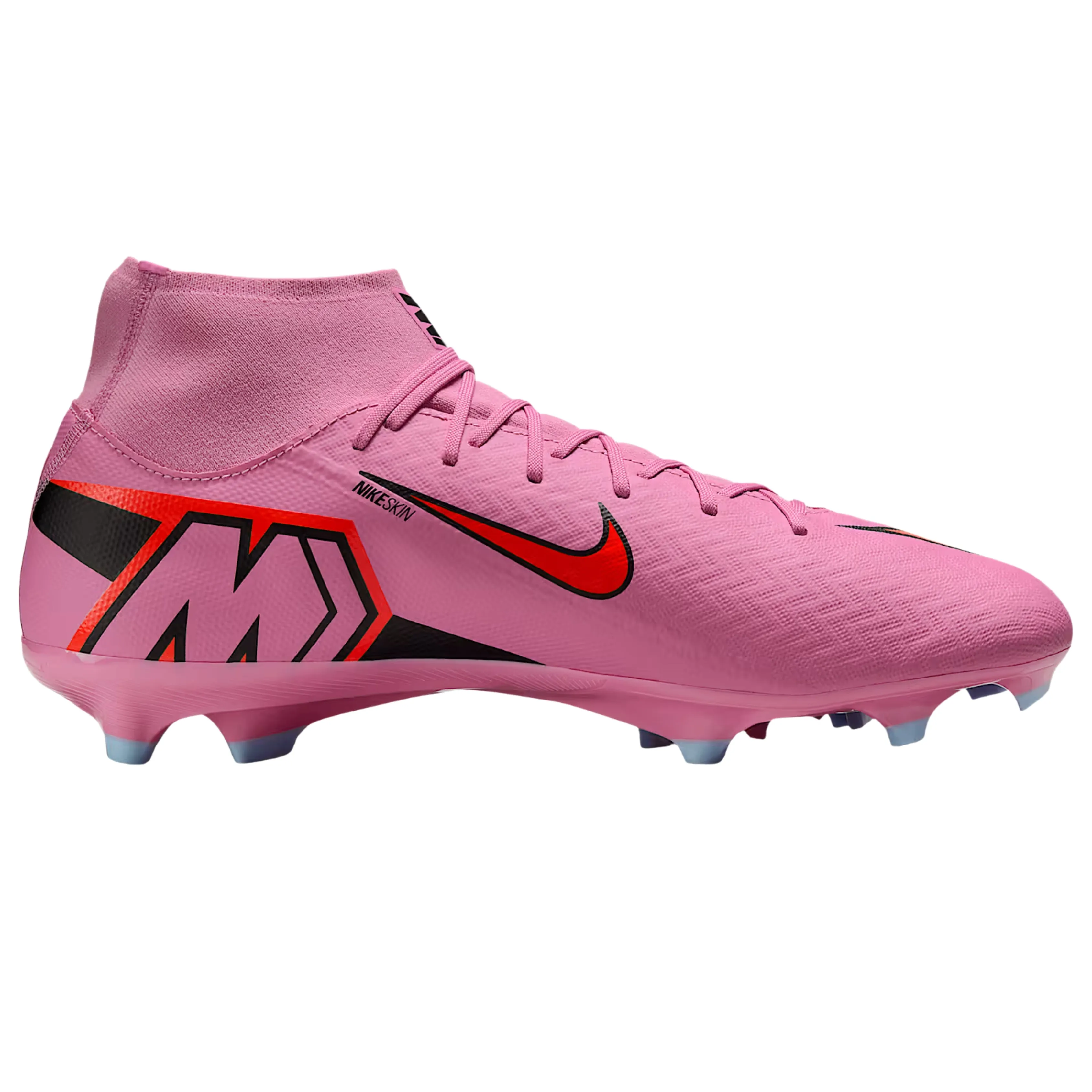 Nike Zoom Superfly 10 Academy FG/MG Soccer Cleats (Magic Flamingo/Black-Total Crimson) Lightweight Outsole