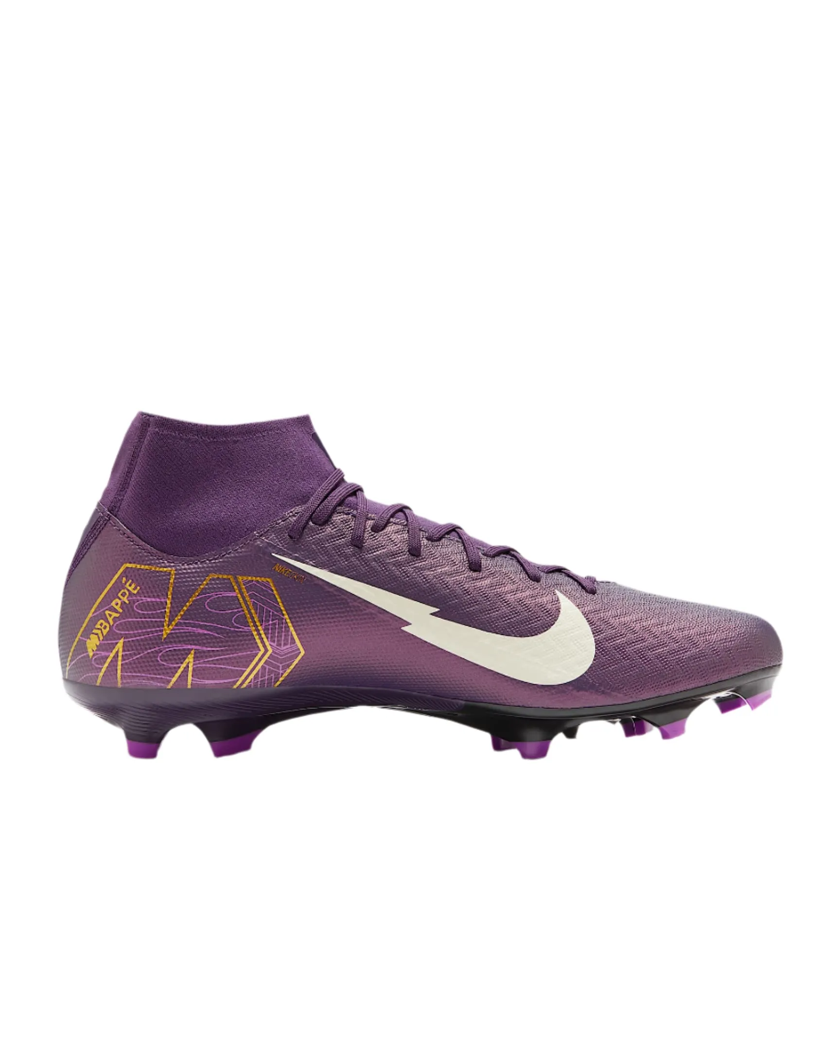 rural - area shoes easy - to - clean shoes Nike Zoom Superfly 10 Academy Kylian Mbappe KM FG/MG Soccer Cleats (Grand Purple/Pale Ivory)
