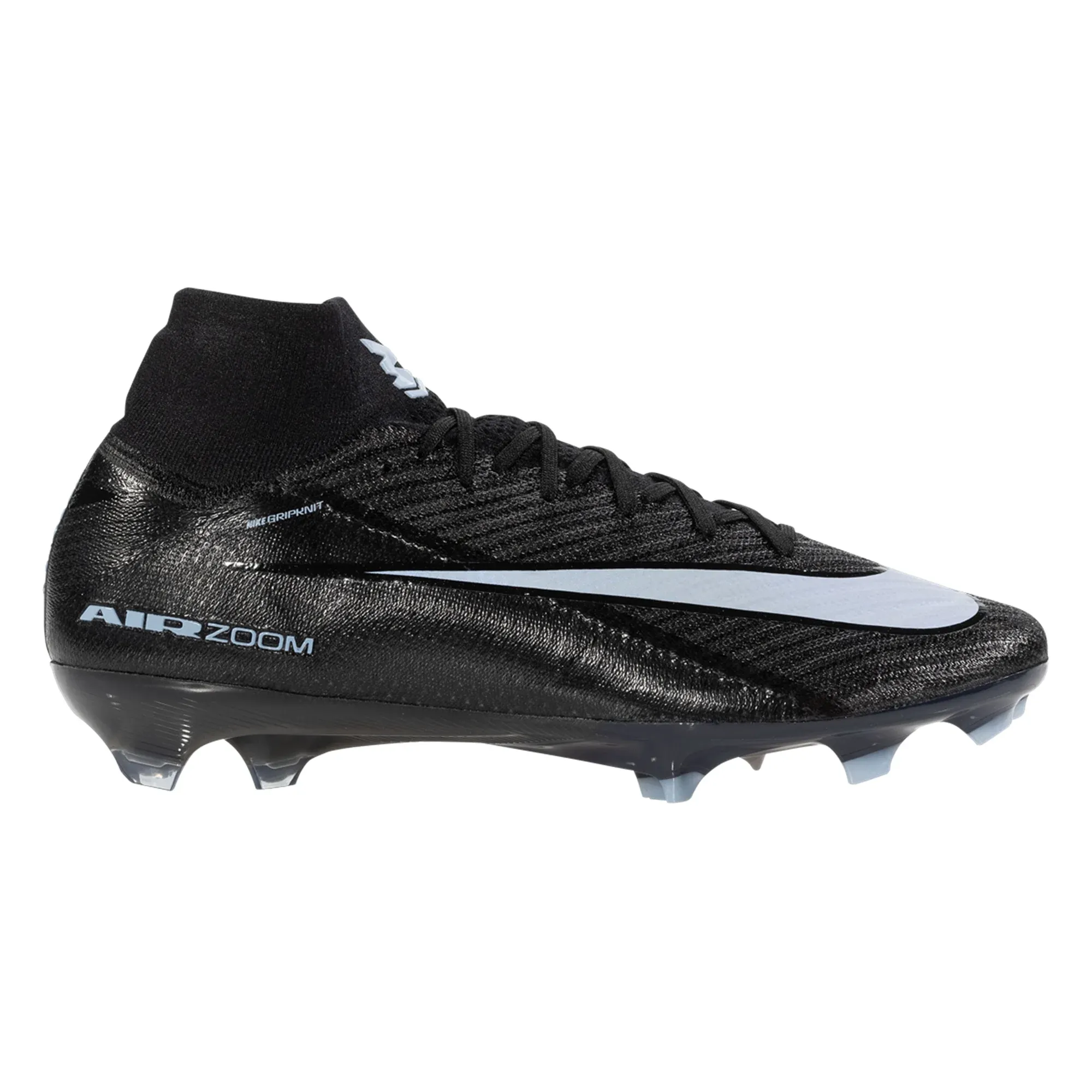 Advanced Technology Nike Zoom Superfly 10 Elite FG Soccer Cleats (Black/Ice Blue)