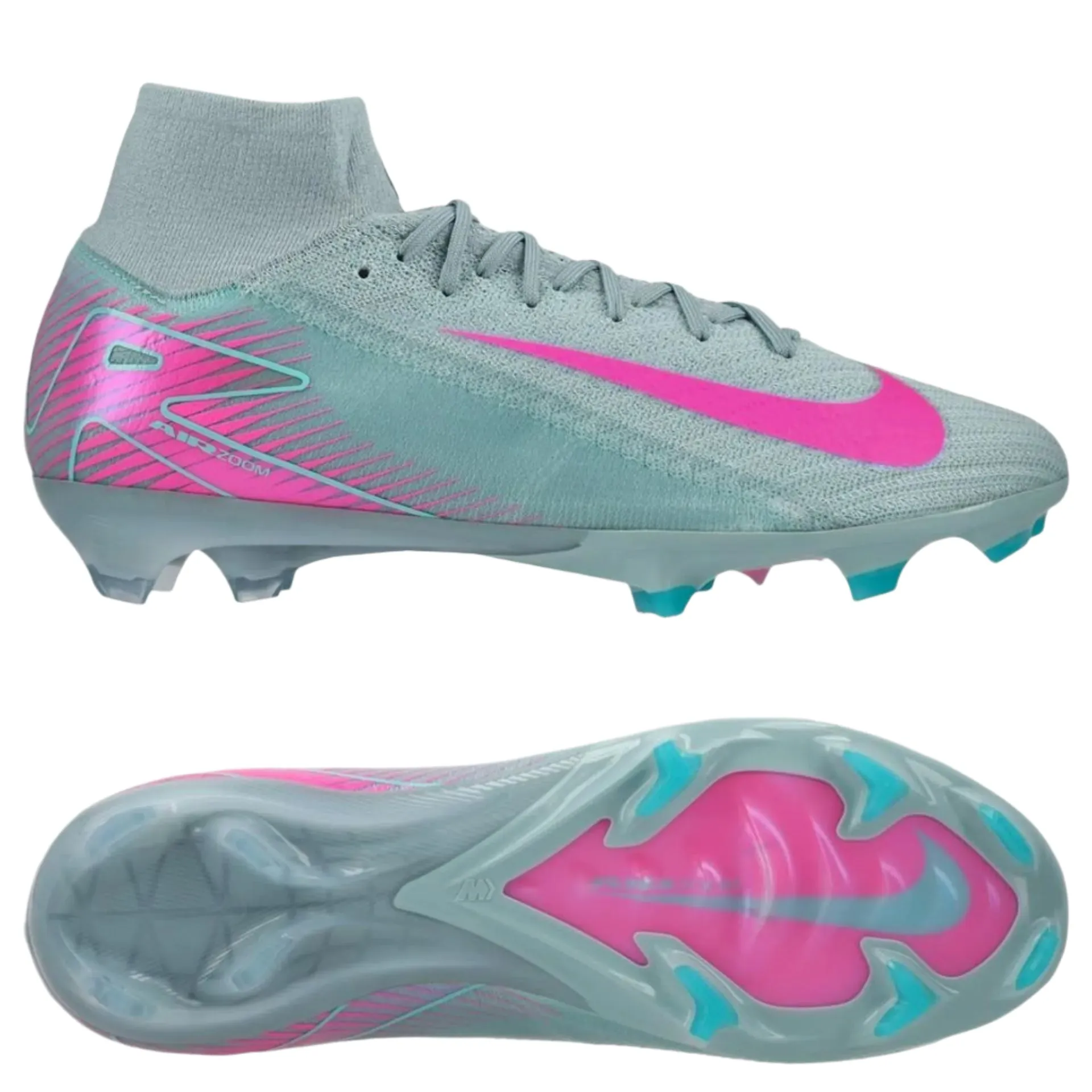 brand - name shoes Nike Zoom Superfly 10 Elite Firm Ground Soccer Cleats (Ocean Cube/Pink Blast)