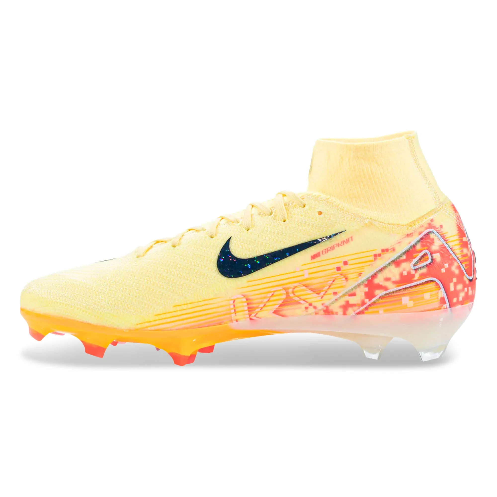 Fashionable Nike Zoom Superfly 10 Elite KM FG Soccer Cleats (Light Laser Orange/Armory Navy)