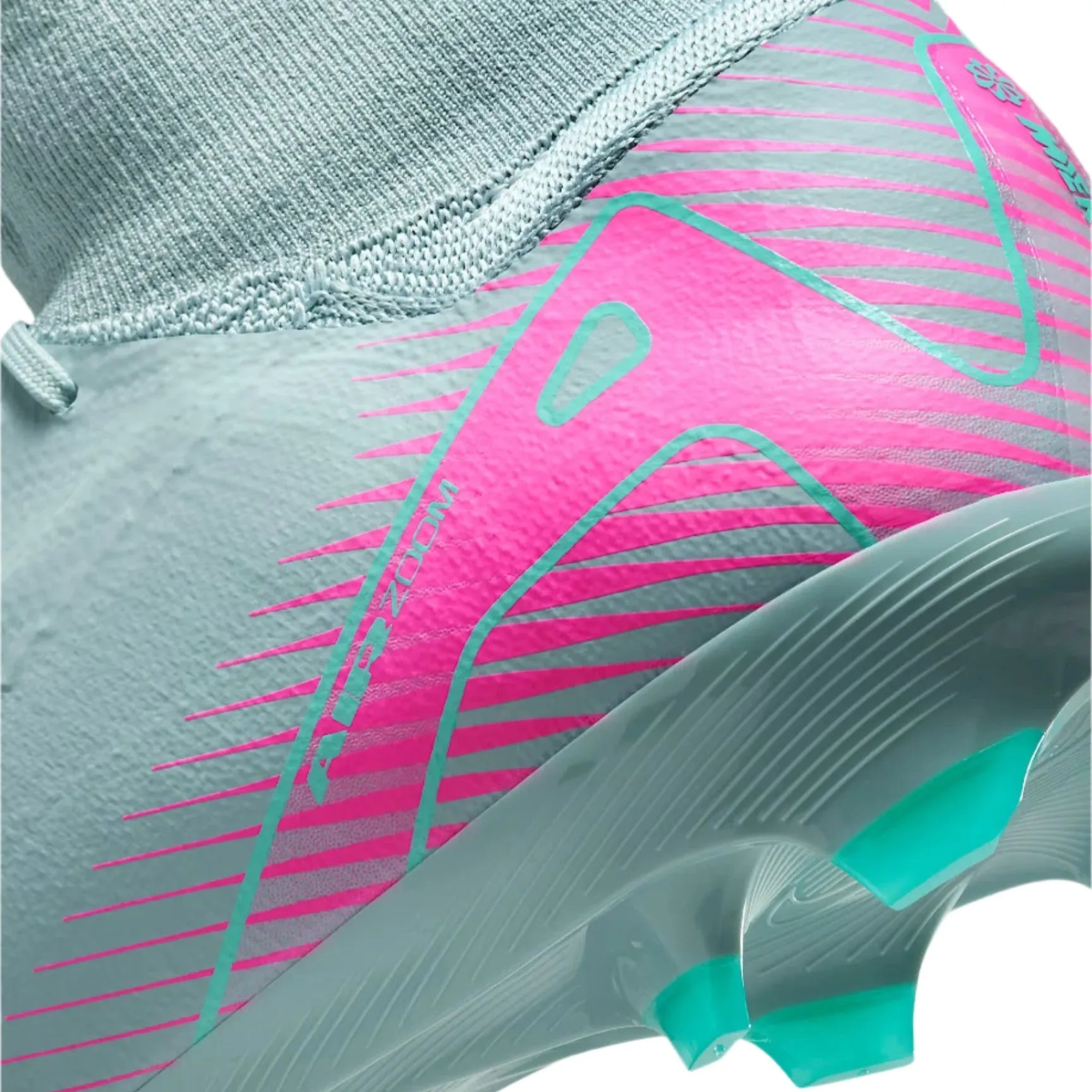 Nike Zoom Superfly 10 Pro FG Soccer Cleats (Ocean Cube/Pink Blast) Anti Friction amateur athlete shoes