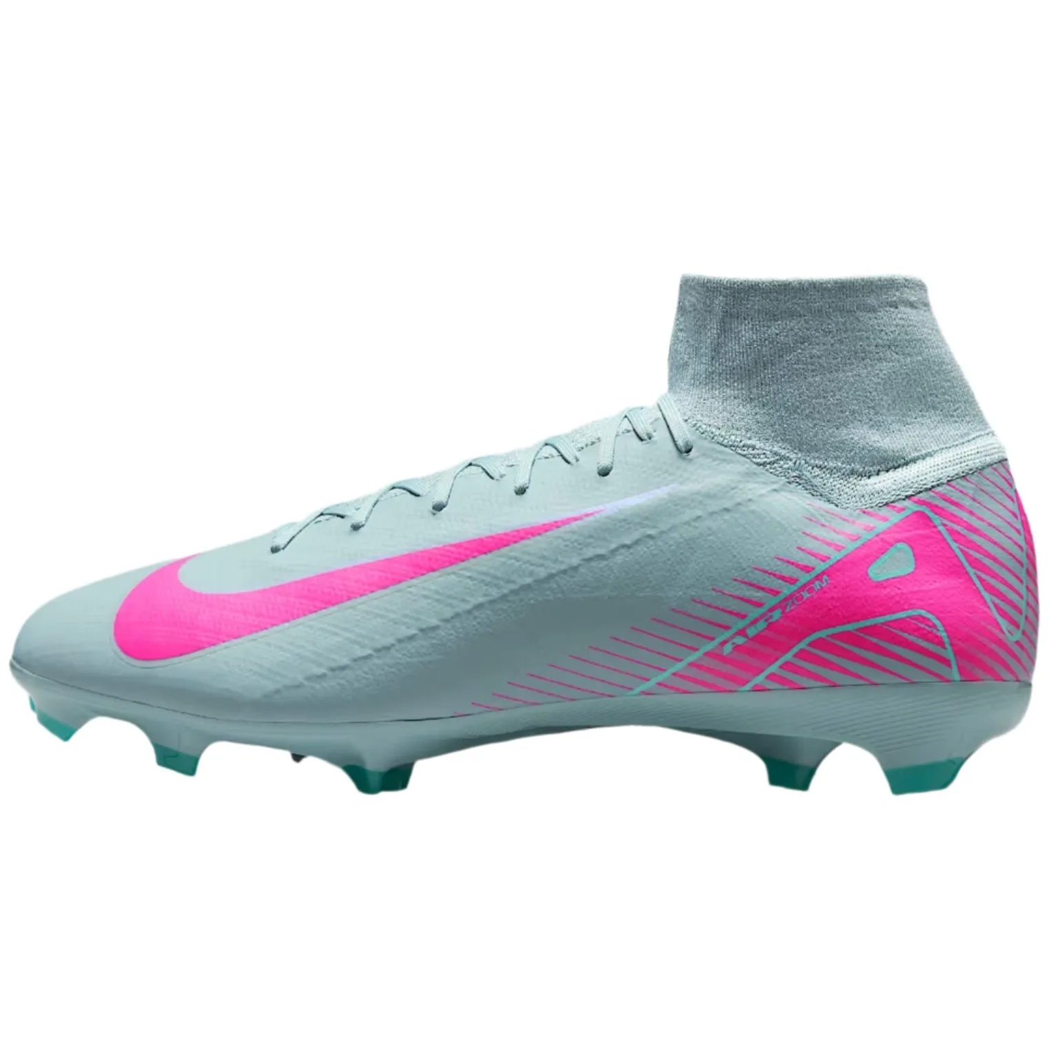 sports training gear Nike Zoom Superfly 10 Pro FG Soccer Cleats (Ocean Cube/Pink Blast)