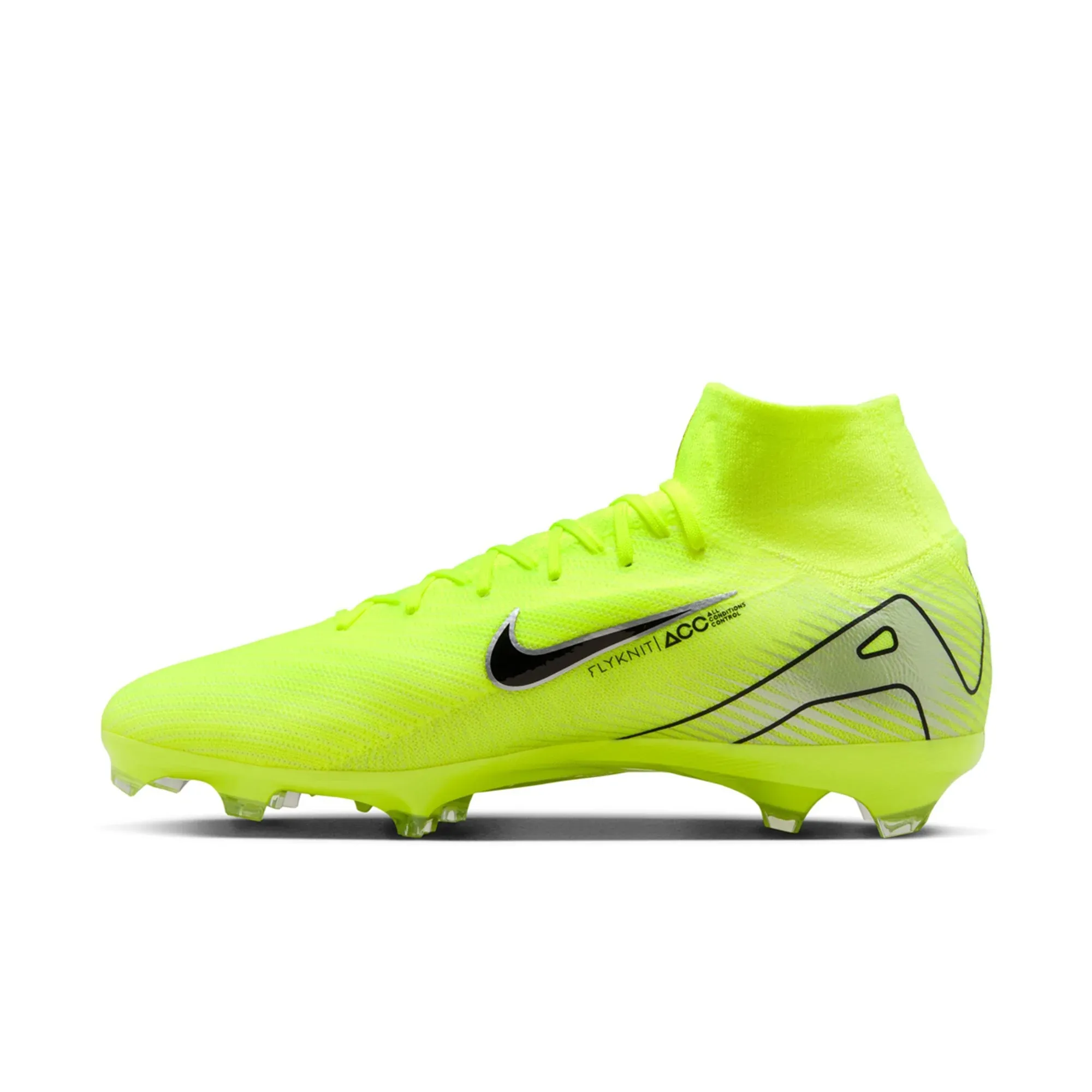 moisture - wicking lining shoes Multi Surface Nike Zoom Superfly 10 Pro FG Soccer Cleats (Volt/Black)