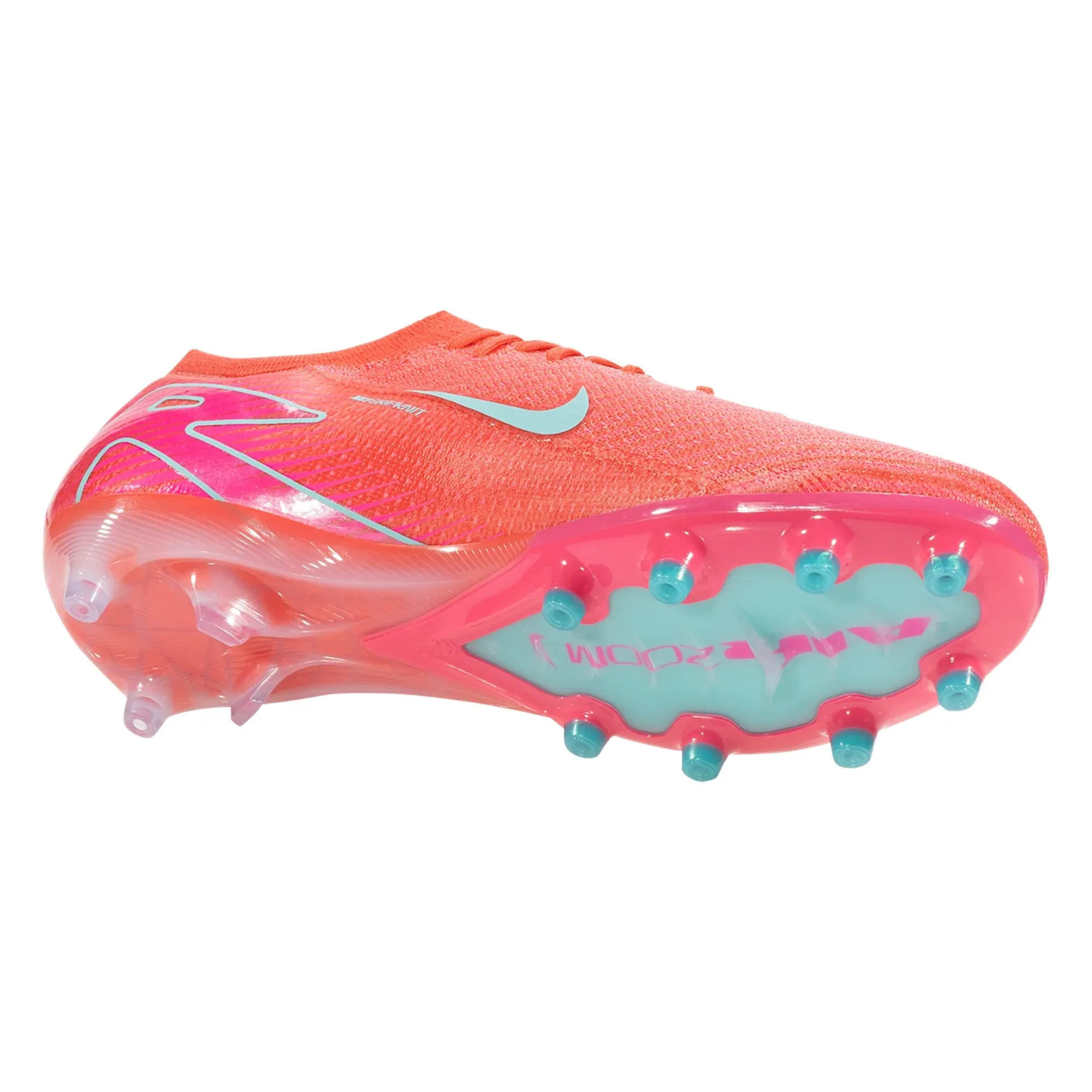 Youth size Nike Zoom Vapor 16 Elite AG-Pro Soccer Cleats (Ember Glow/Aurora Glow)