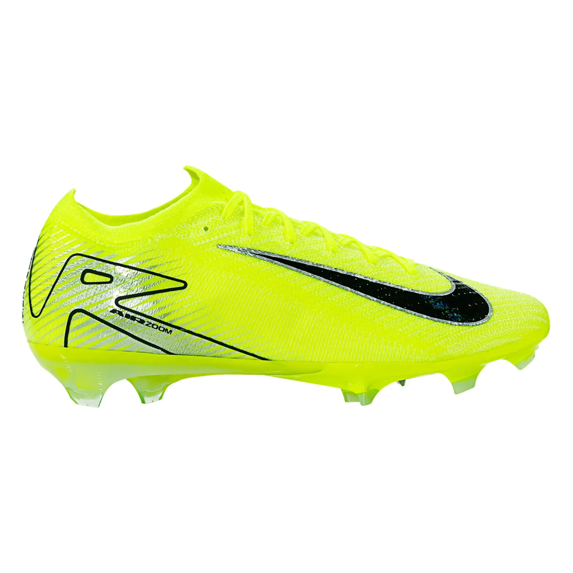 Nike Zoom Vapor 16 Elite FG Soccer Cleats (Volt/Black) Reinforced toe