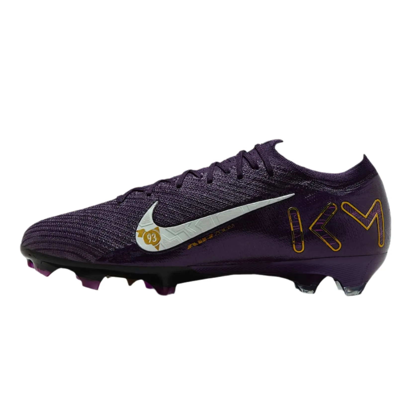 Tassel kids' shoes Nike Zoom Vapor 16 Elite Kylian Mbappe KM FG Soccer Cleats (Grand Purple/Pale Ivory)