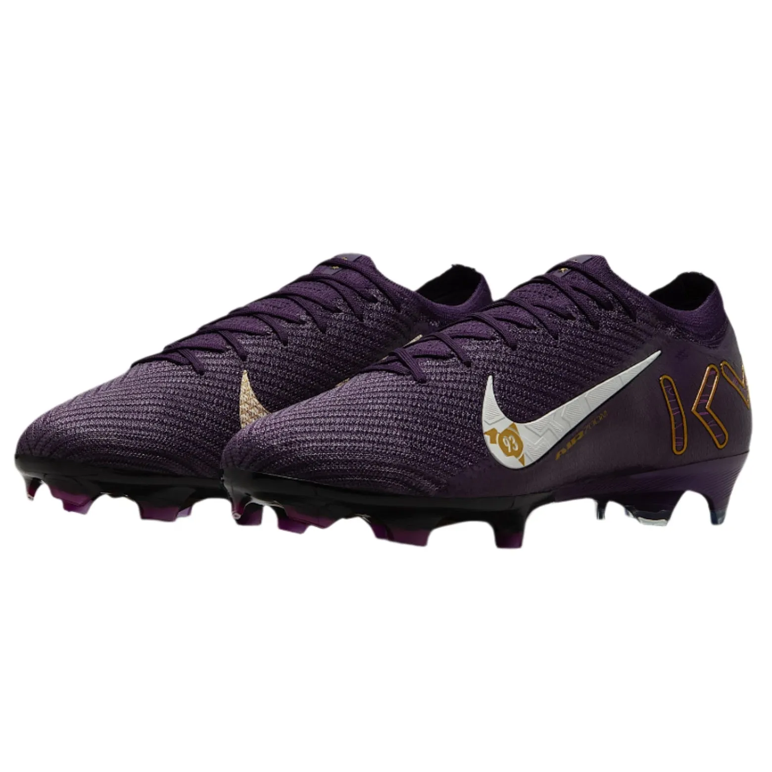 Blue lightweight fabric Nike Zoom Vapor 16 Elite Kylian Mbappe KM FG Soccer Cleats (Grand Purple/Pale Ivory)