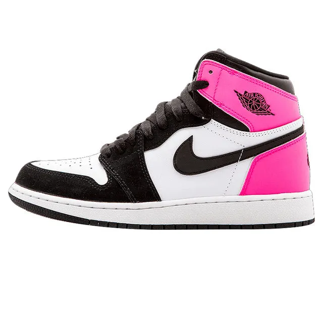 Nike Air Jordan Nike 1 Retro High OG GG Black and White Women's Basketball Shoes Sneakers 881426 009 Reactive Energy Harness Quick Drying