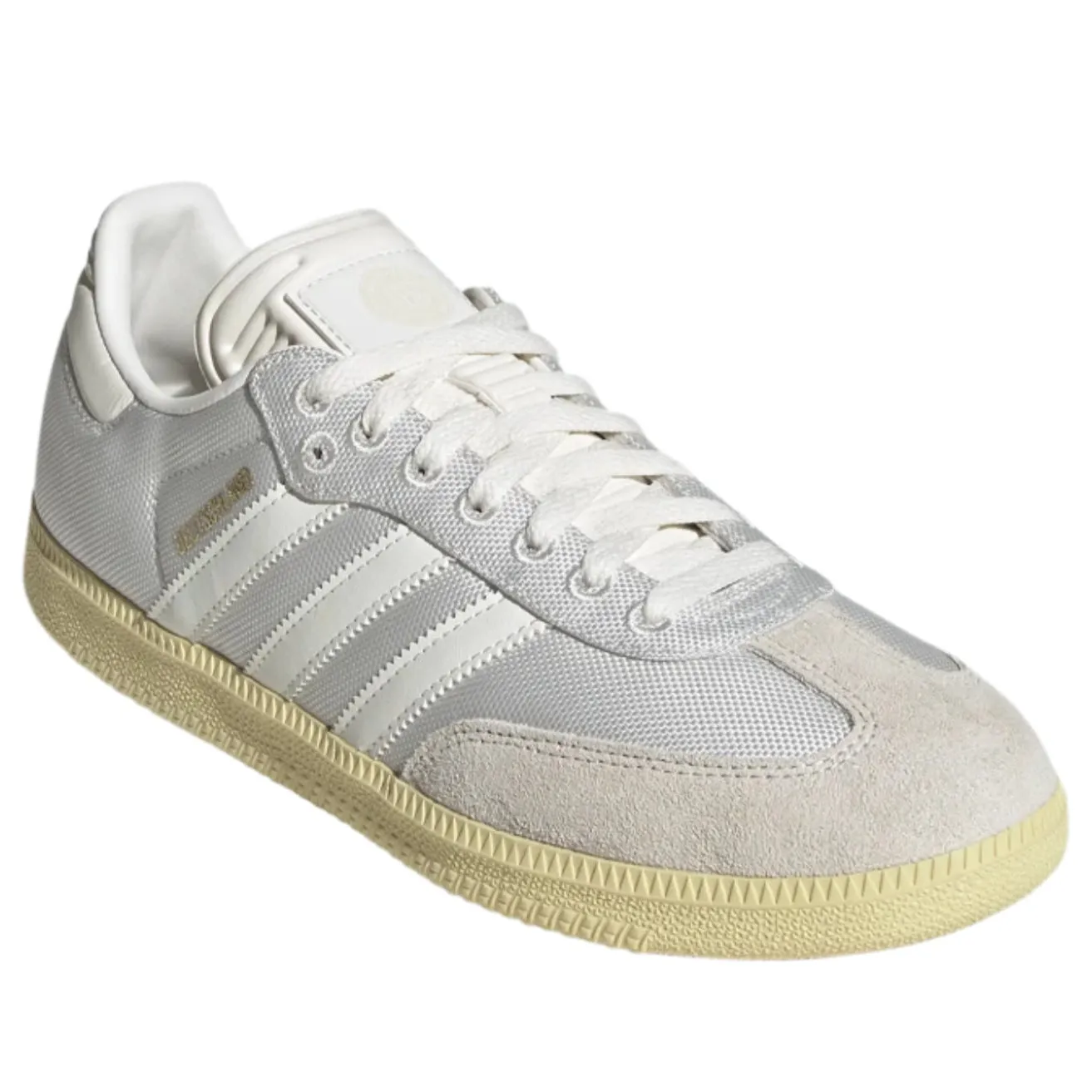 adidas Germany Samba 125th Anniversary Indoor Soccer Shoes (Cloud White/Off White/Almost Yellow) Washable lining kids' shoes golf shoes