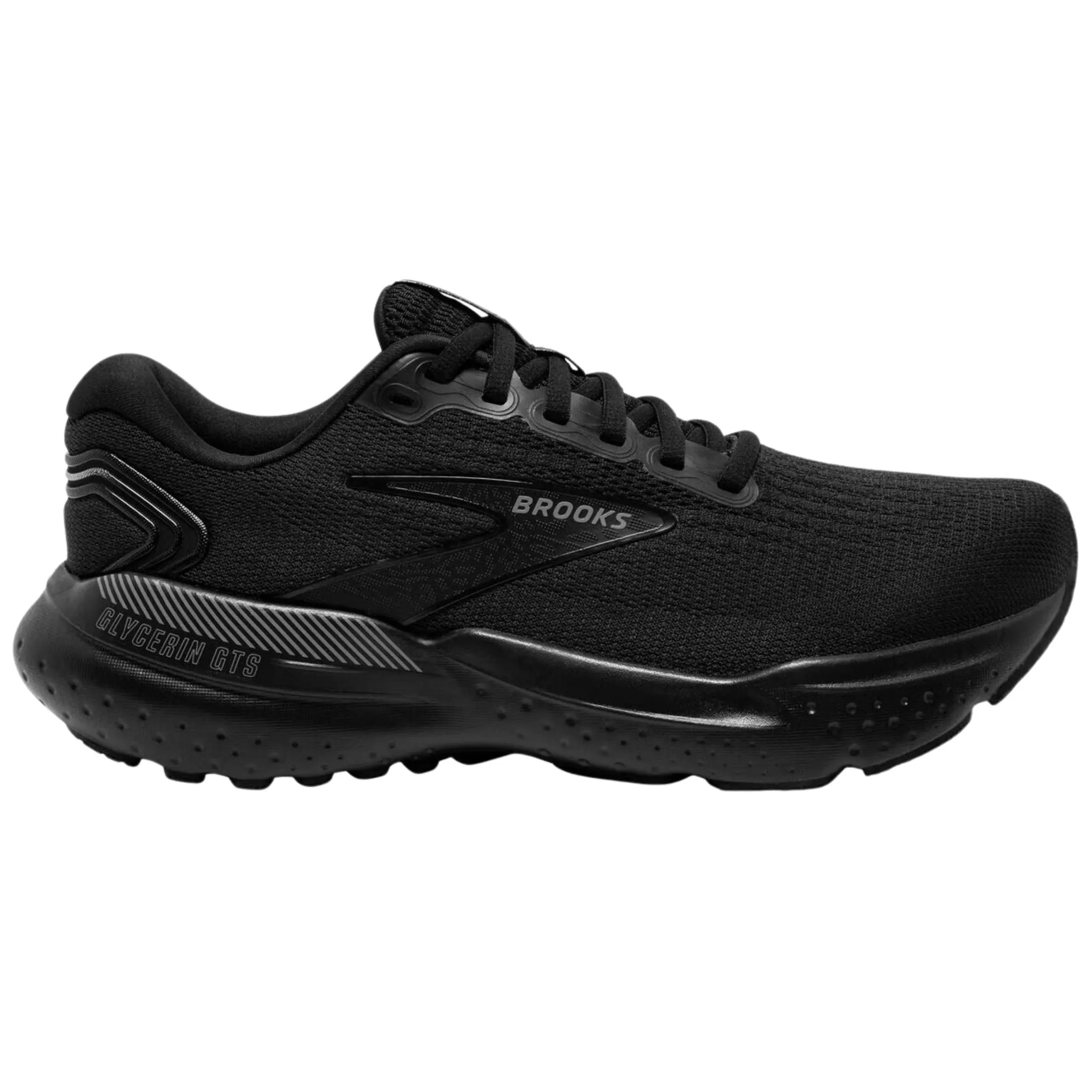 Dynamic support Brooks Women's 120409 020 Glycerin GTS 21 Black Black Ebony Cushion Support Running Shoes (wide)