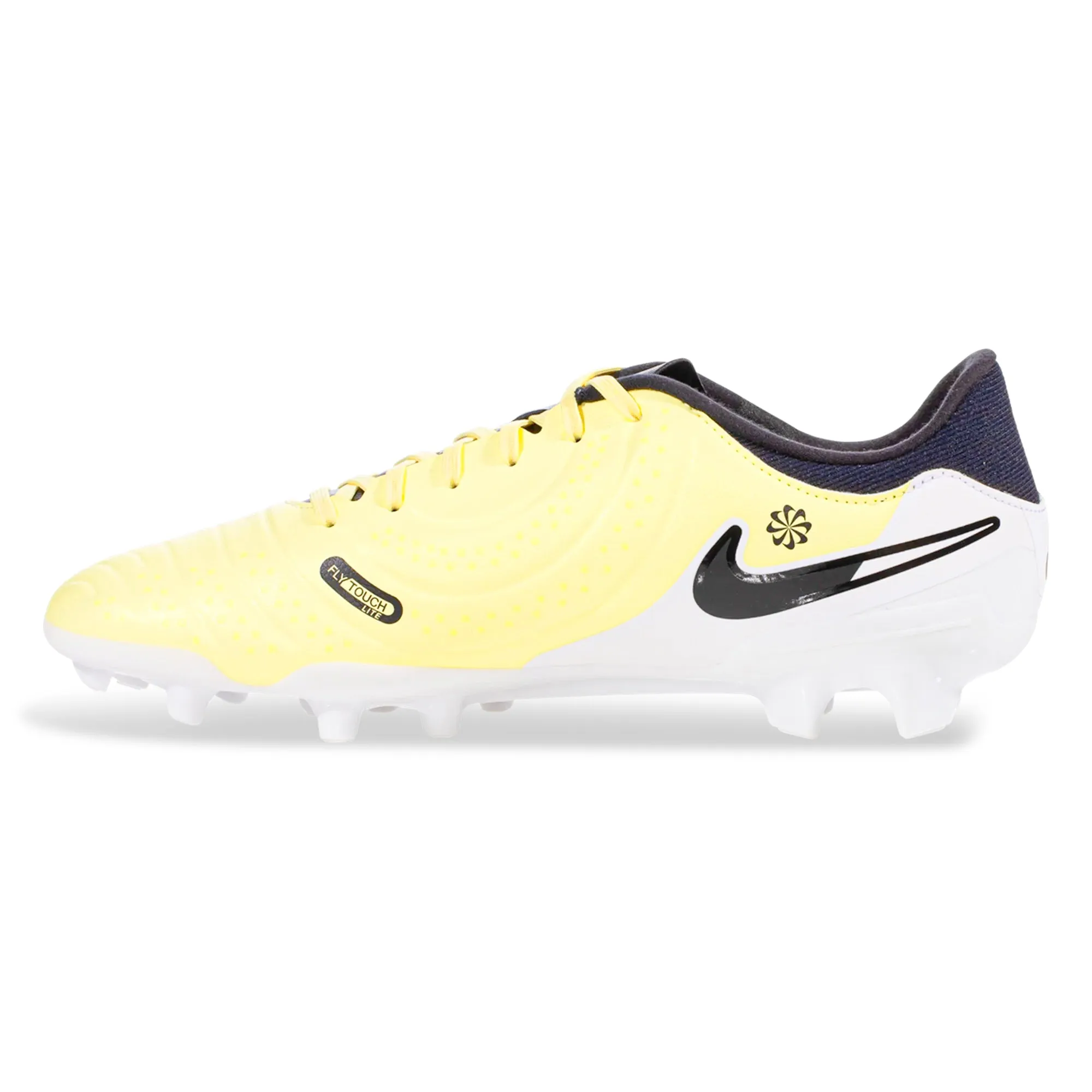 Nike Legend 10 Academy FG/MG Soccer Cleats (Lemonade/Black/Metallic Coin) Printed kids' shoes style - driven shoes