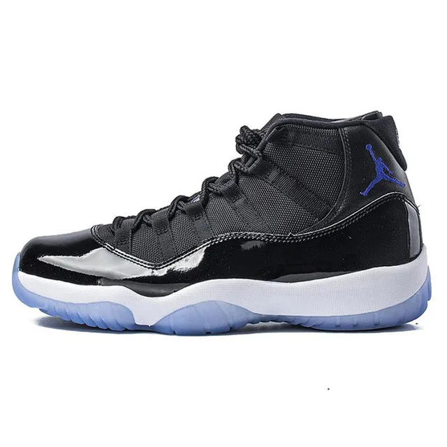 Original New Arrival Authentic Nike Air Jordan 11 Space Jam  Breathable Men's Basketball Comfortable Heel Counter