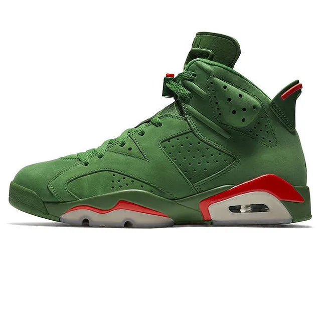 Original New Arrival Authentic Nike Air Jordan 6 Gatorade AJ6 Gatorade Green Suede Lace Locking