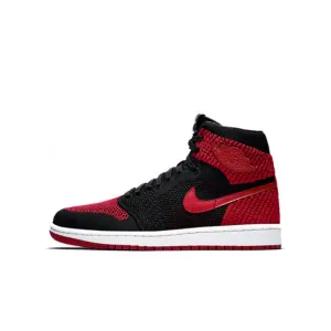Original New Arrival Authentic Official Nike Air Jordan 1 Flyknit AJ1 Men's Breathable Basketball Shoes Sports Sneakers Non-slip Street Match Ready