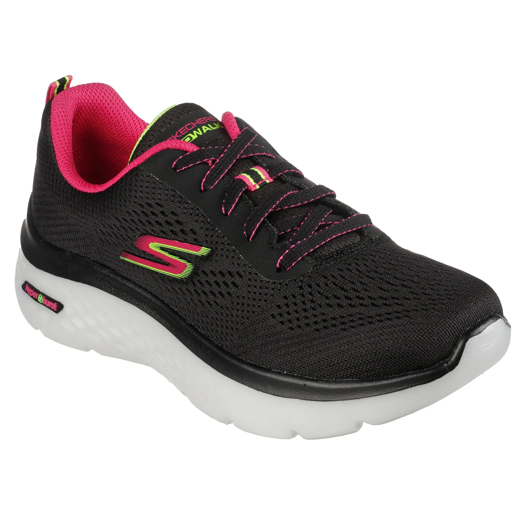 Skechers Women's 124578 Go Walk Hyper Burst-Space Insight Black/Multi Athletic Shoes Orthopedic Footbed Technology Stylish