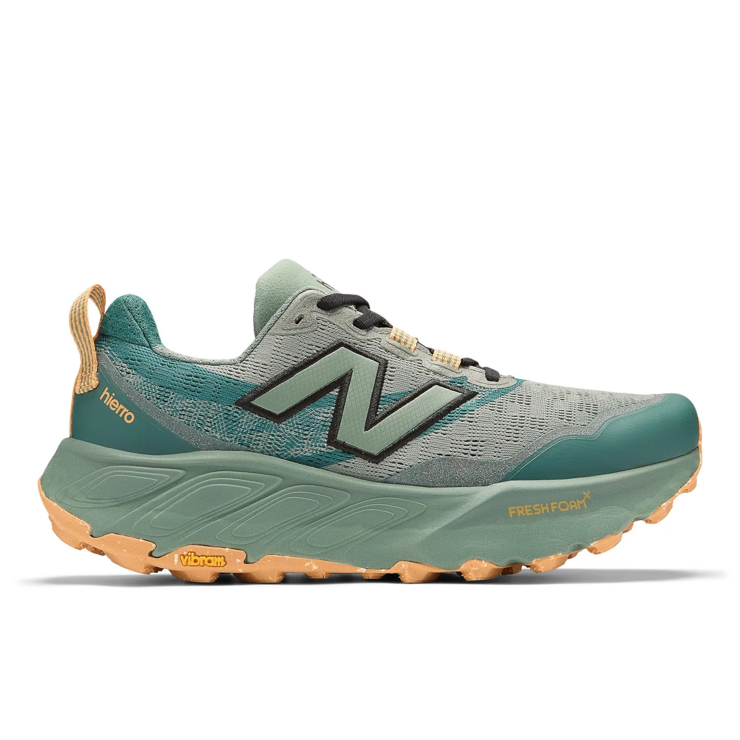 running in a volcanic area shoes gravel running footwear MEN'S HIERRO V9 - D - O9 DARK JUNIPER