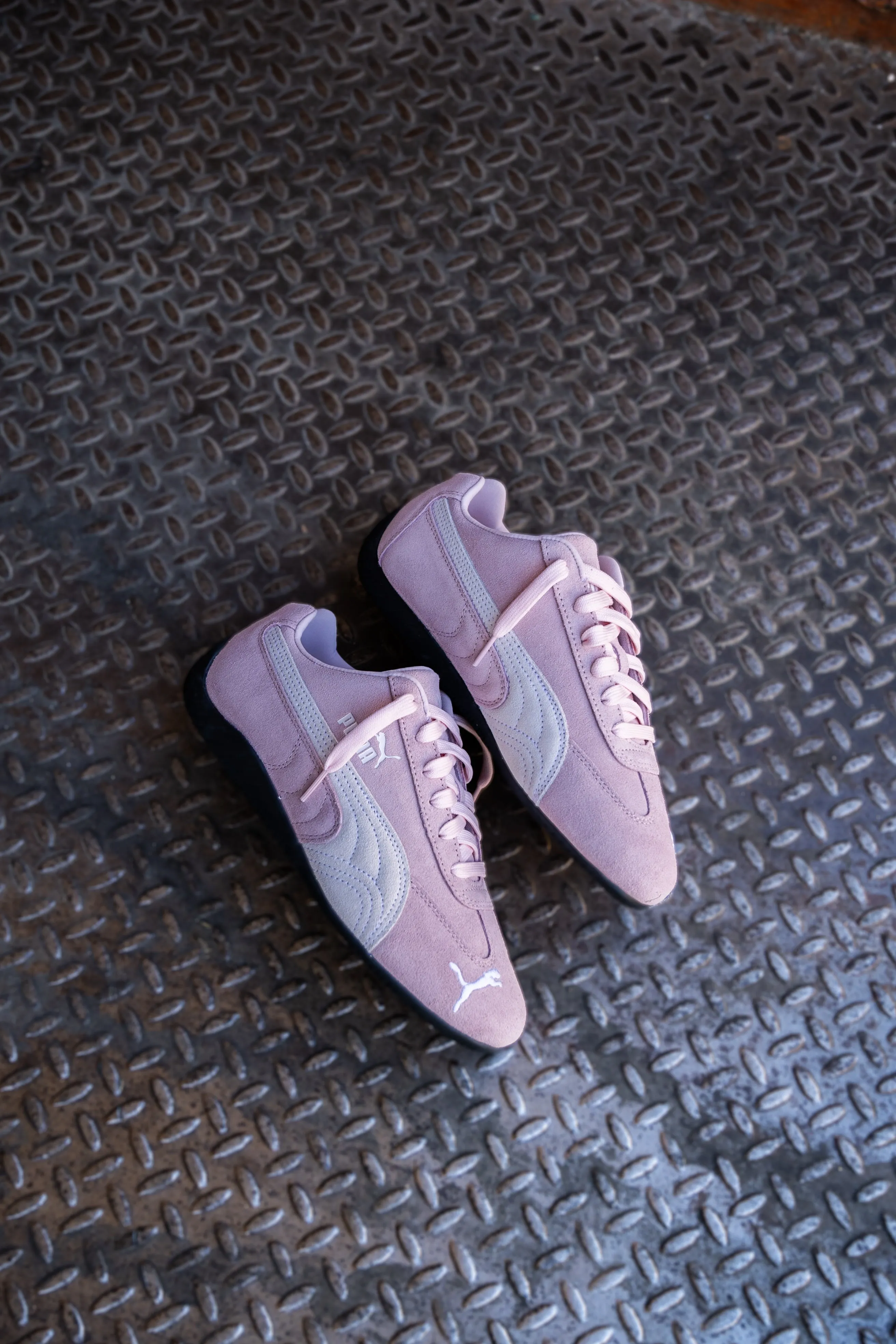 Womens Puma Speedcat OG (Whisp Of Pink/Puma White) Storm Proof Metal Edge