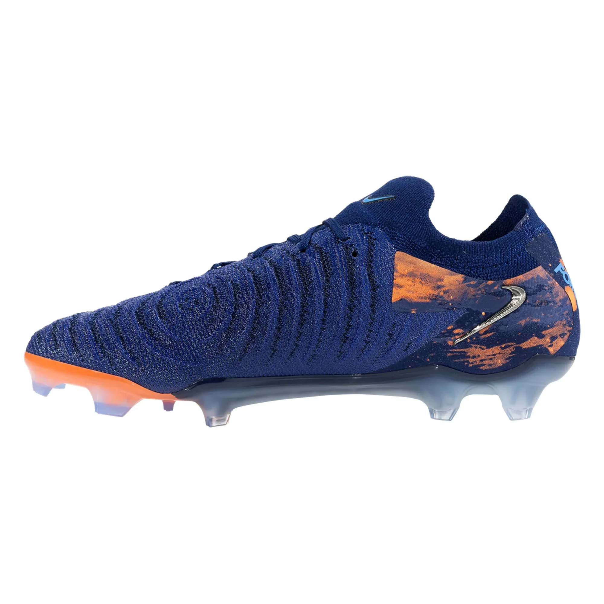 Nike Phantom GX II Elite Erling Haaland FG Soccer Cleats (Blue Void/Chrome) High Performance Cushioned heel