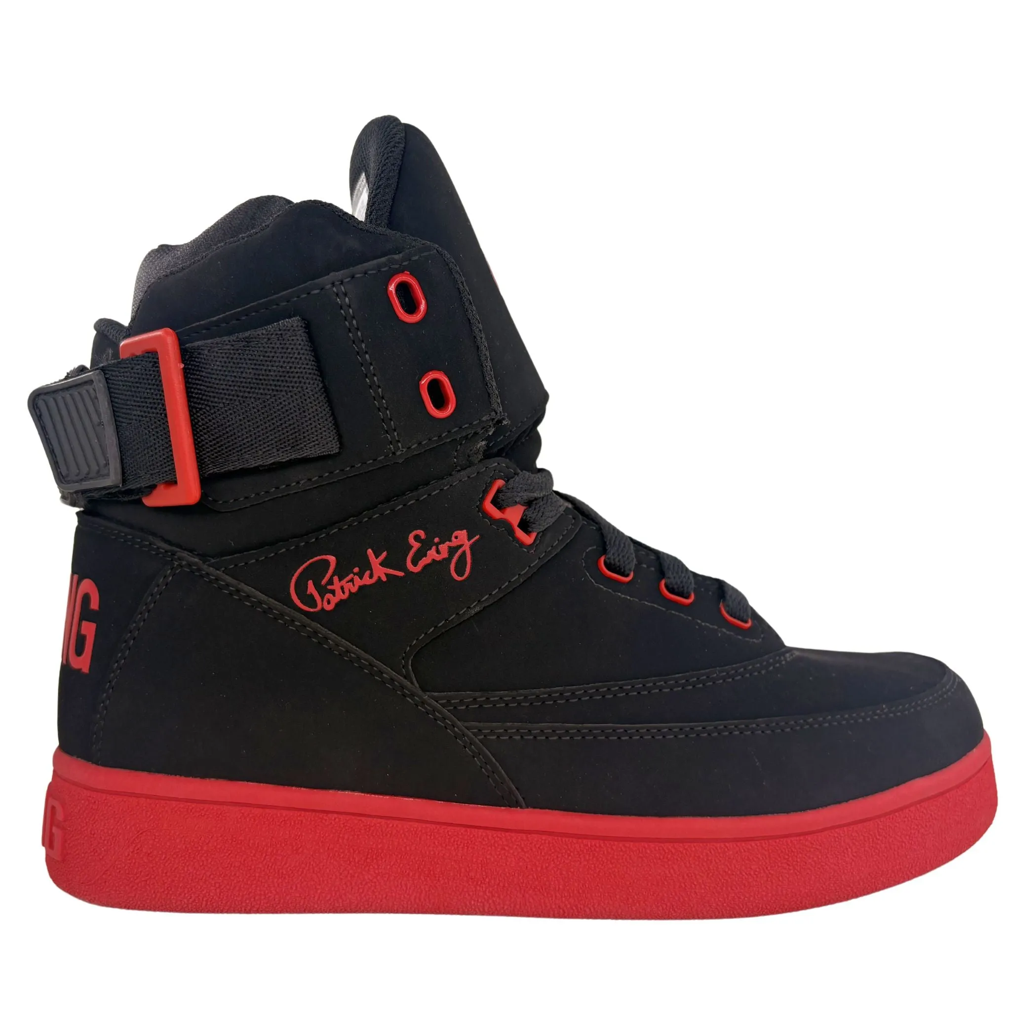 Ring Walk Video Look Patrick Ewing Athletics Men's 1BM00641-023 33 HI ORION Black Red Basketball Shoes