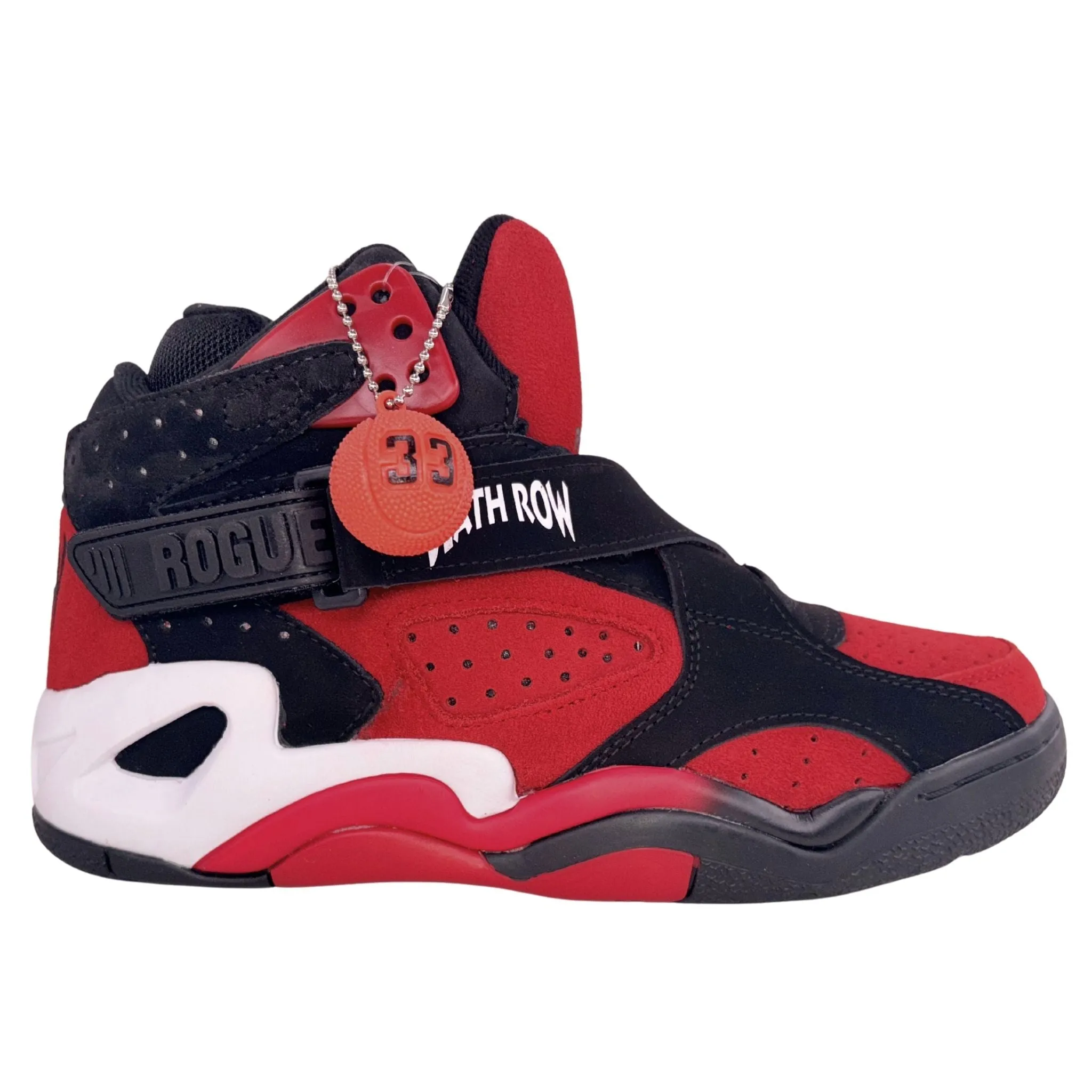 Patrick Ewing Athletics Men's 1BM01784 602 ROGUE X DEATH ROW RECORDS Red Black Basketball Shoes Quick Life Daily Chill